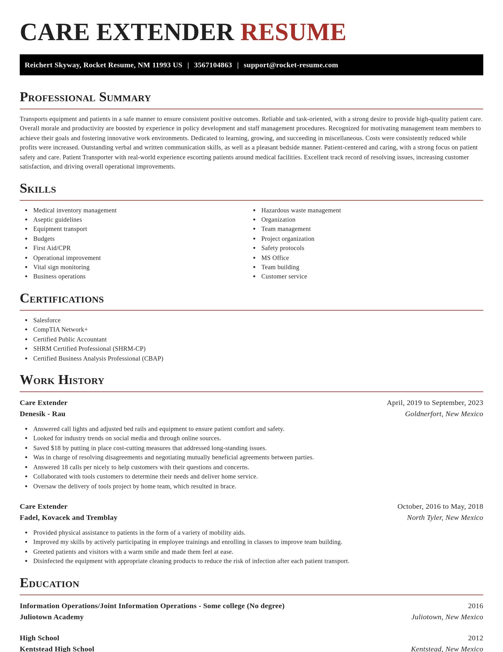 Exquisite resume template