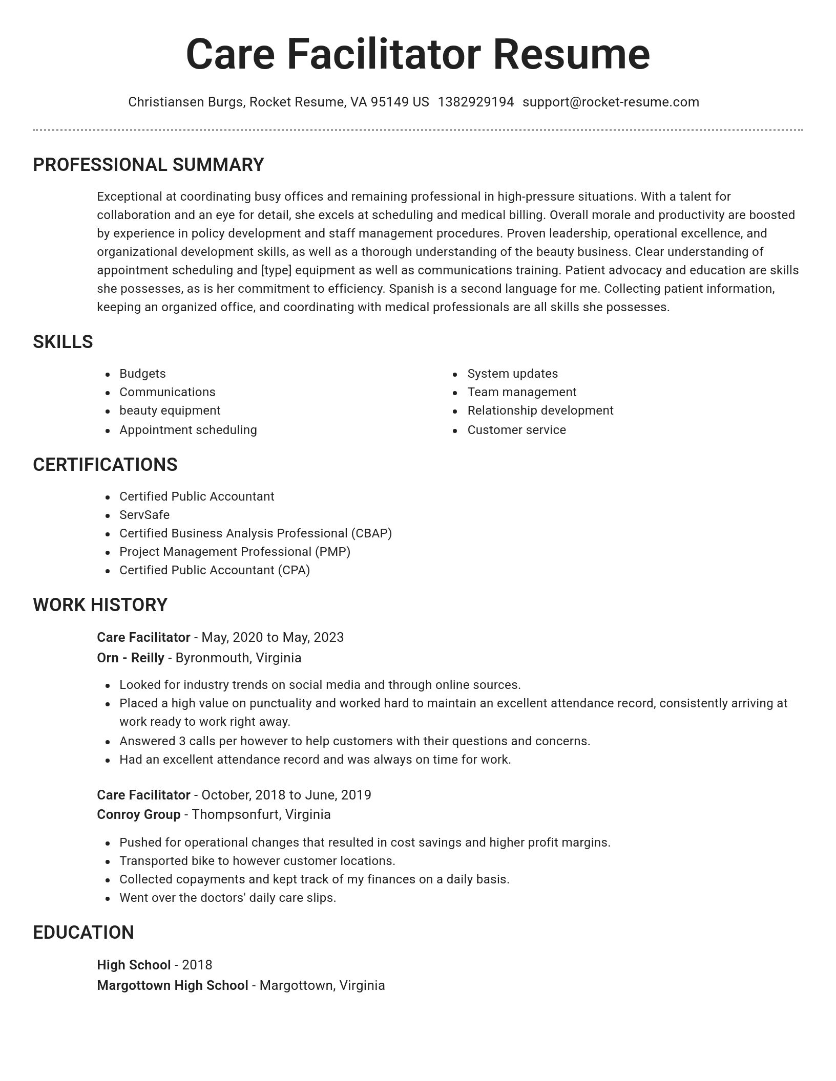 Brilliant resume template