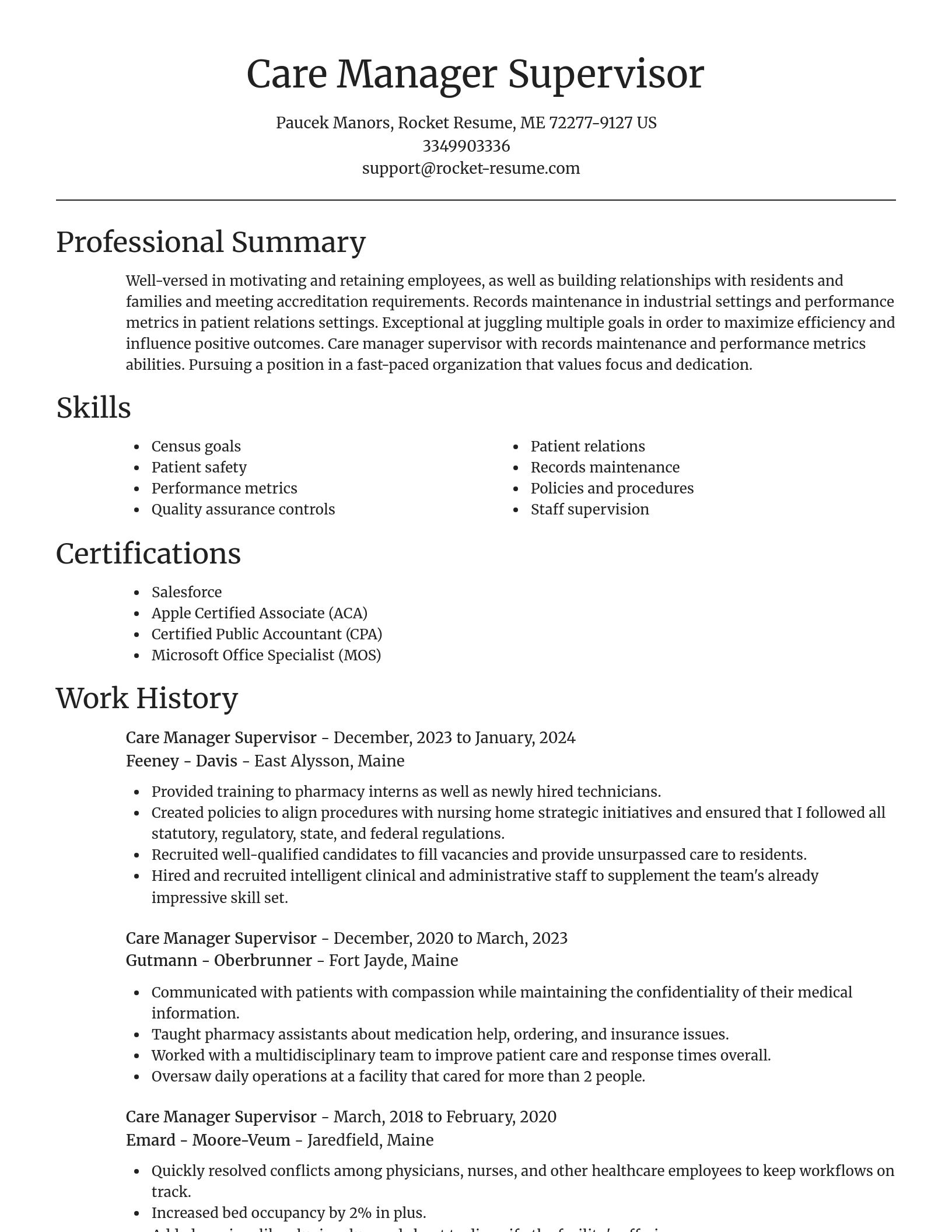 Focal Point resume template