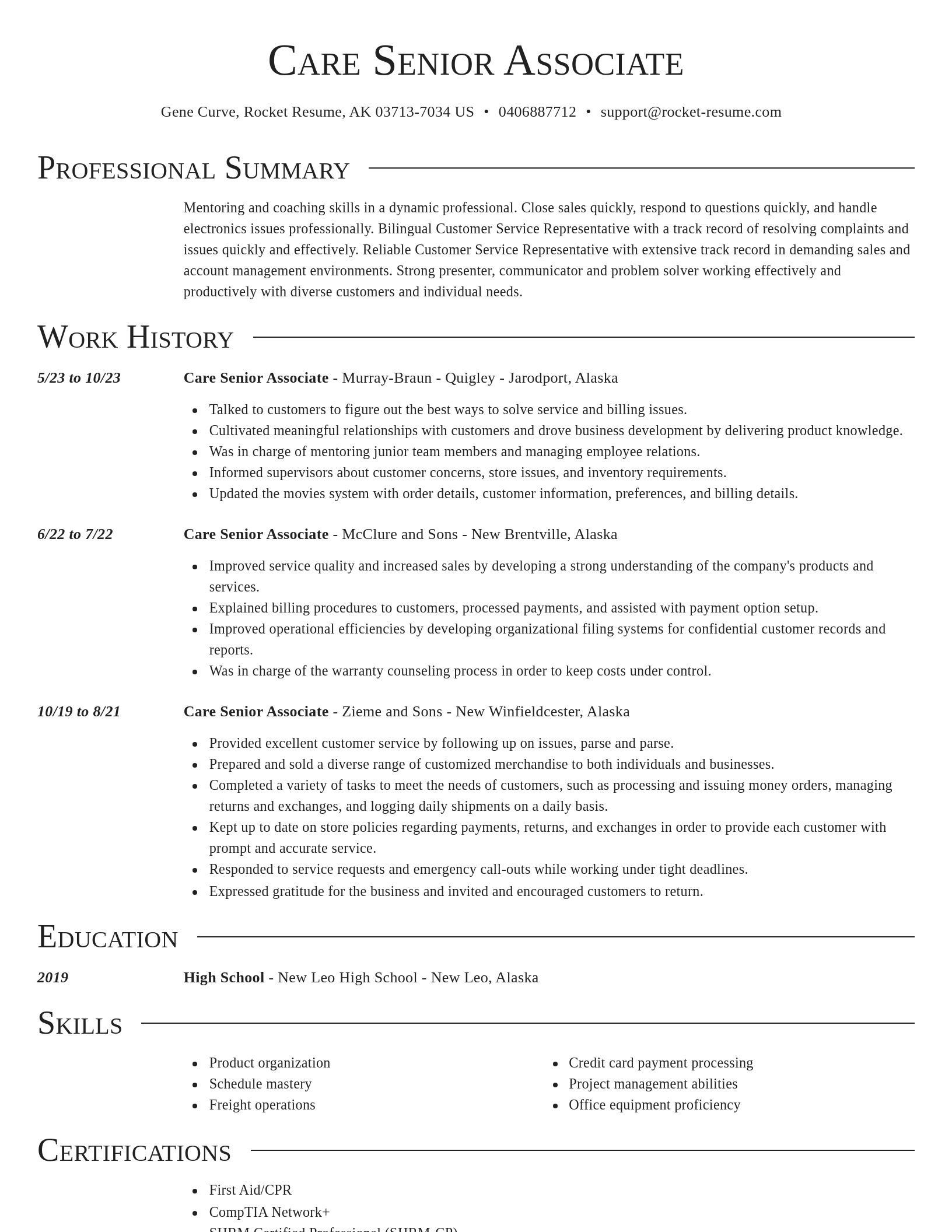 Director resume template