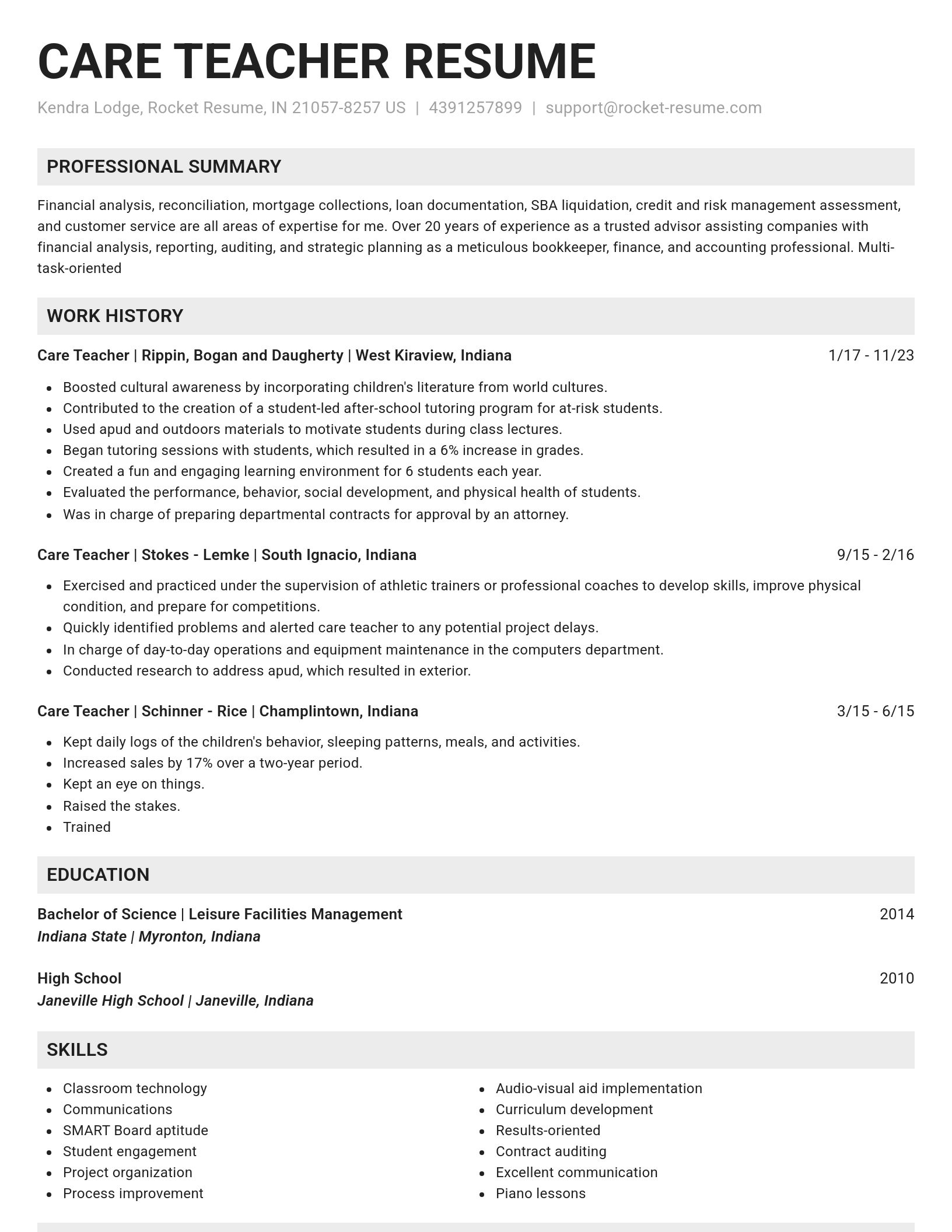 Genius resume template