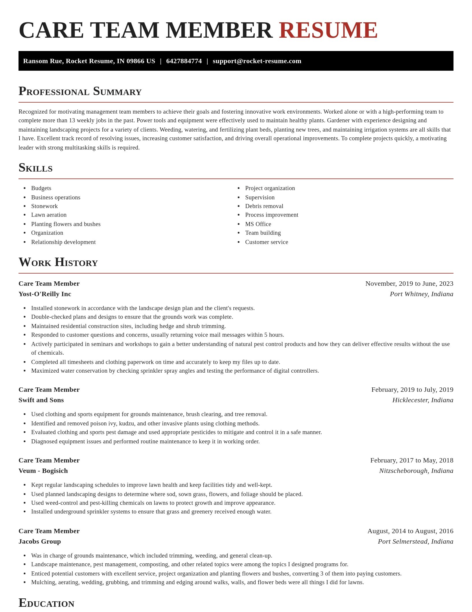 Exquisite resume template