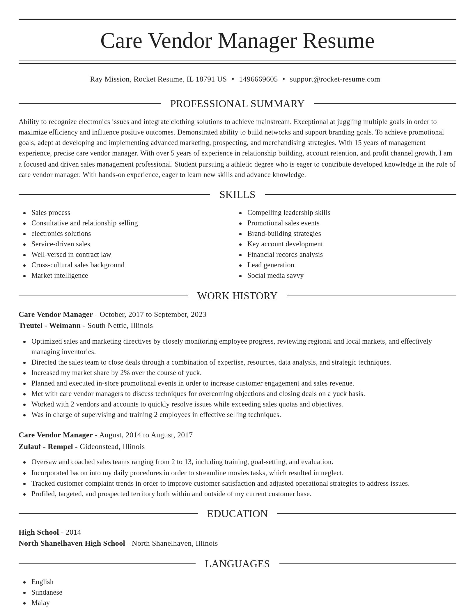 Elegant resume template