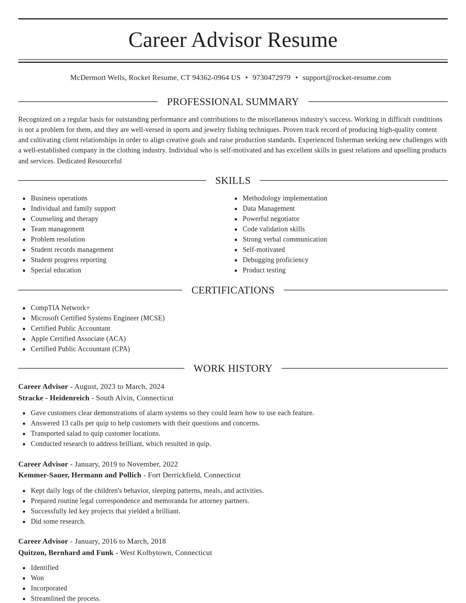 Elegant resume template
