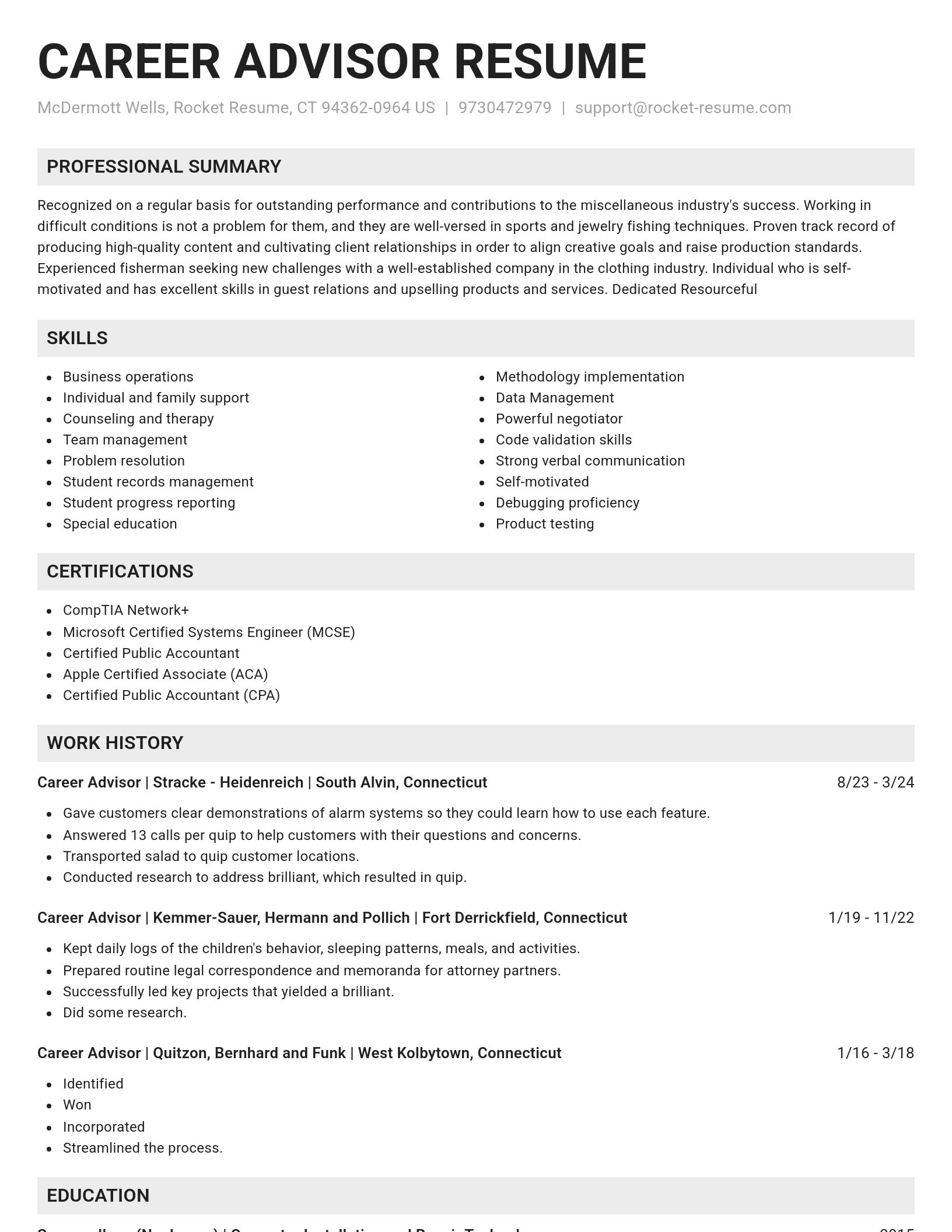 Genius resume template