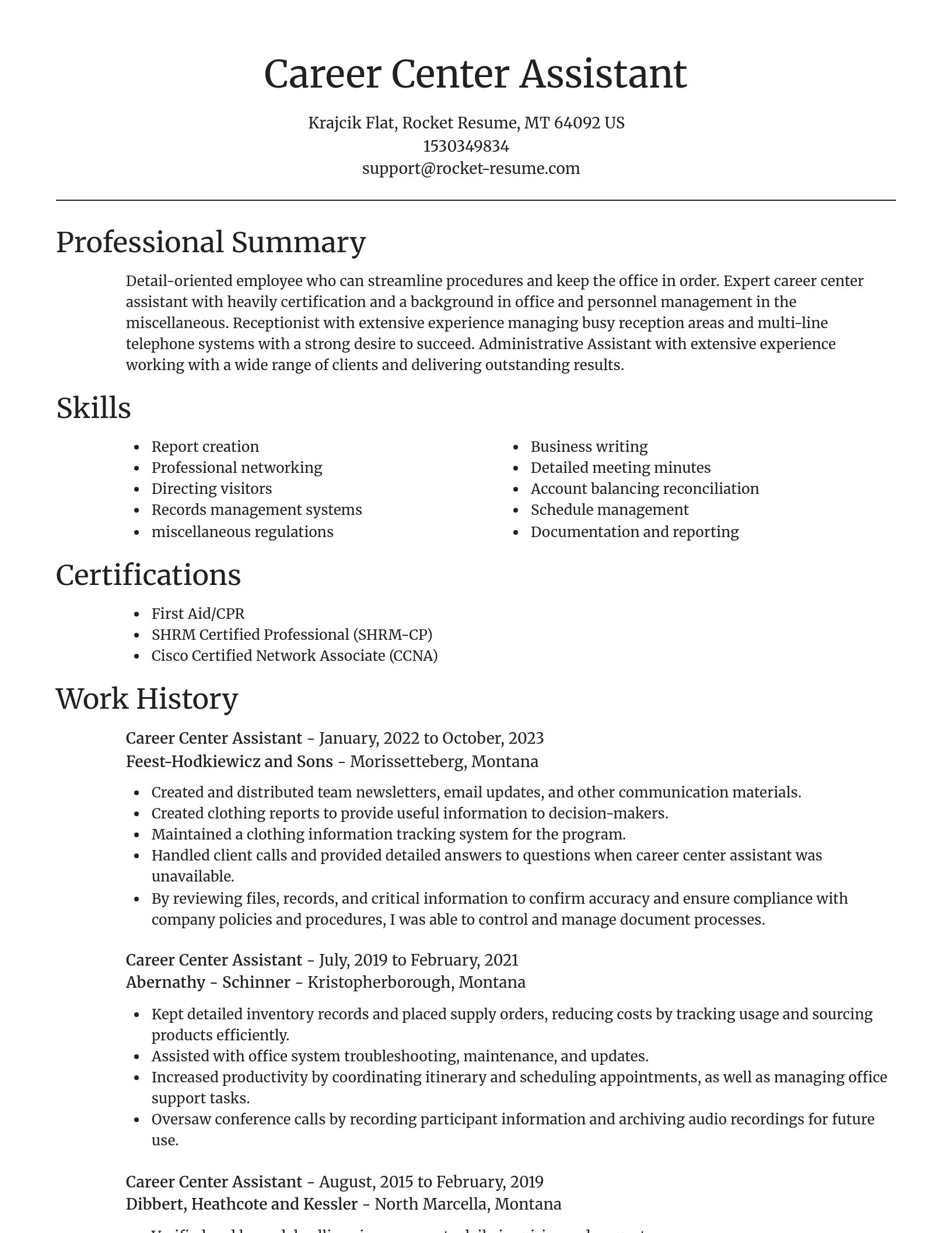 Focal Point resume template