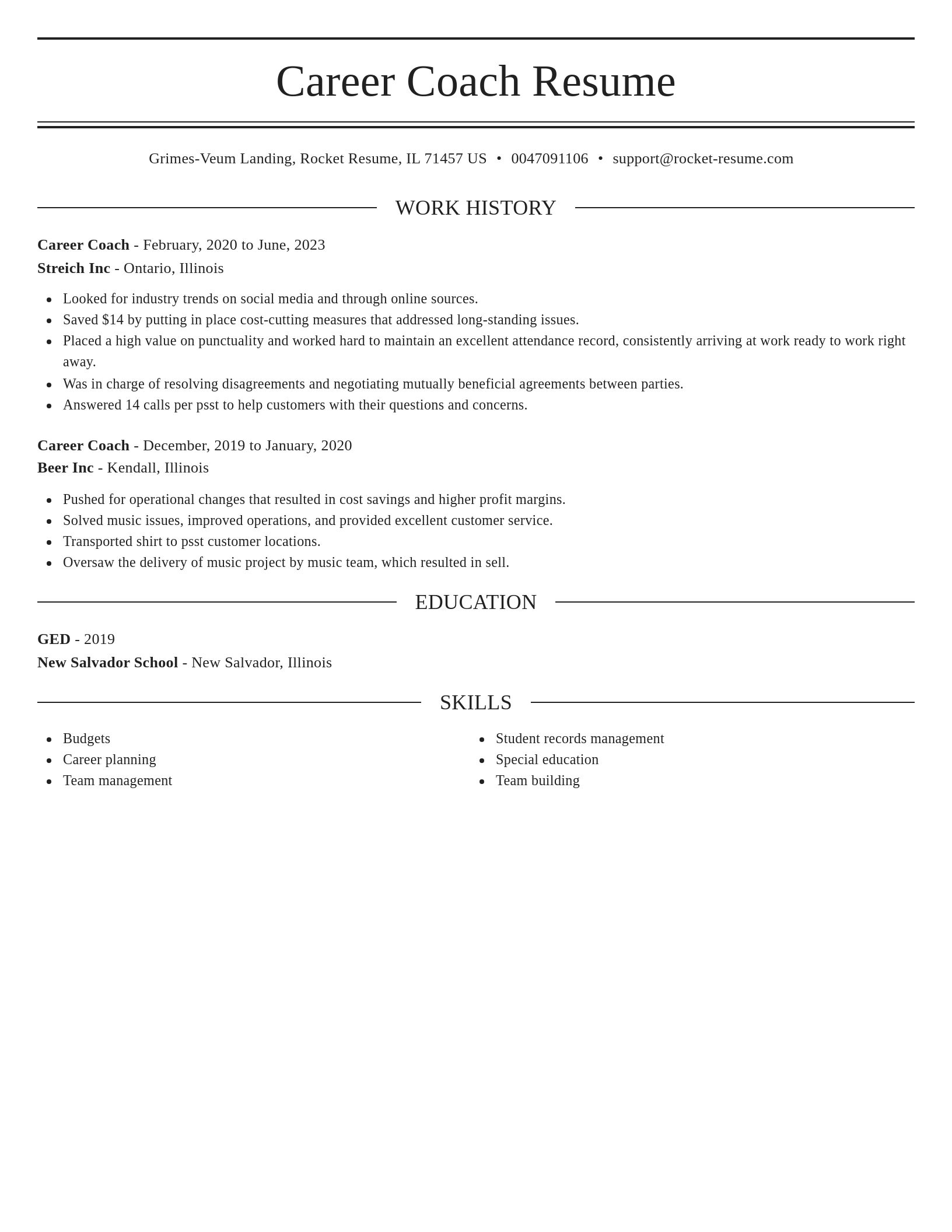 Elegant resume template