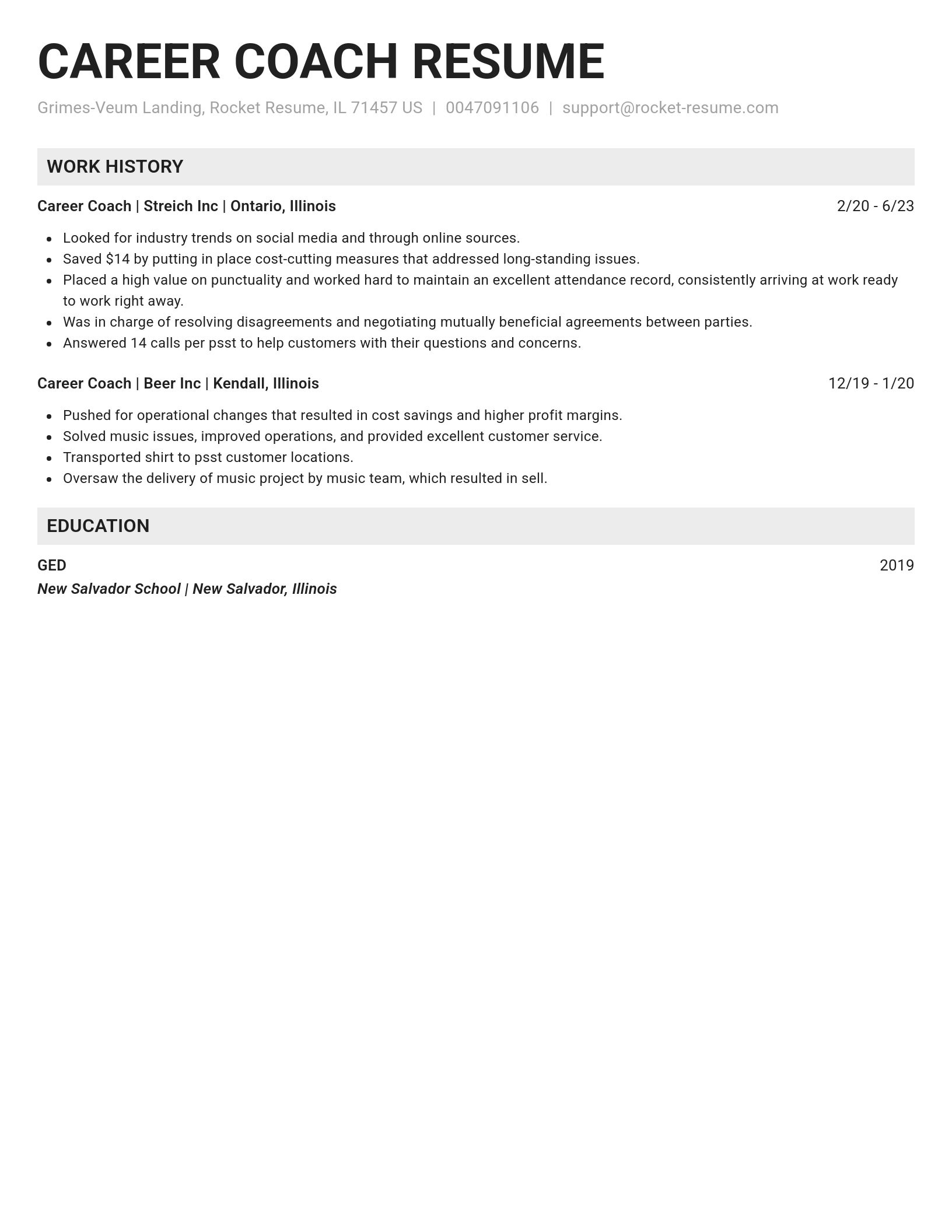 Genius resume template
