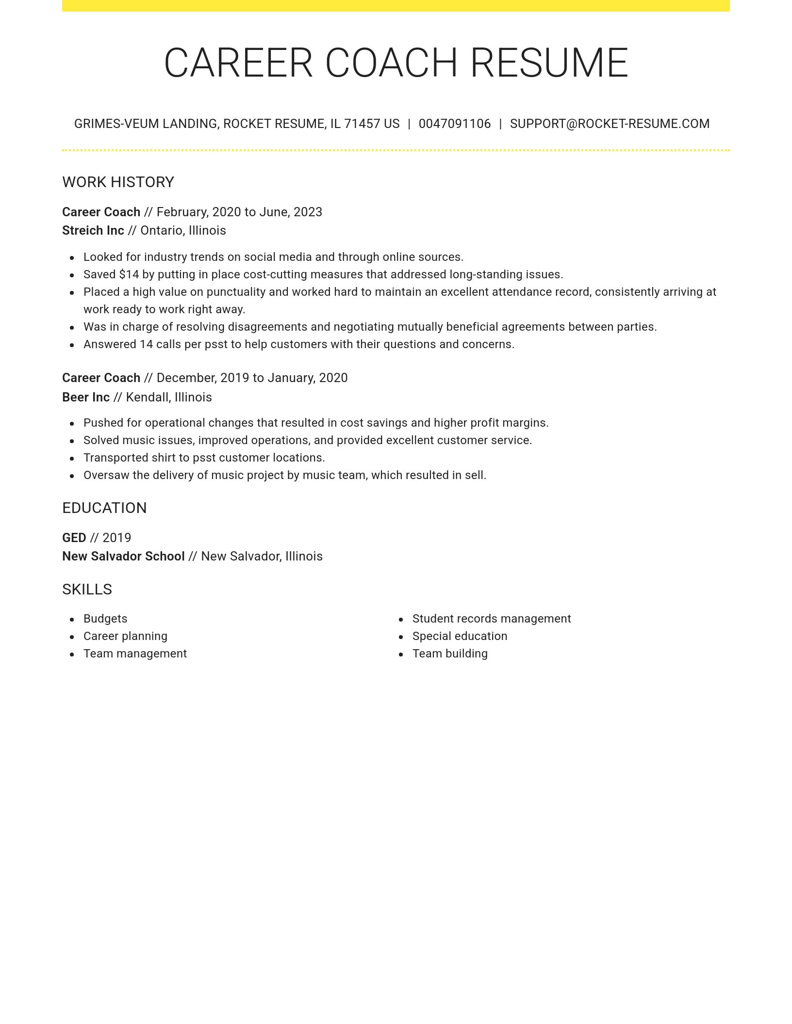 Grand resume template