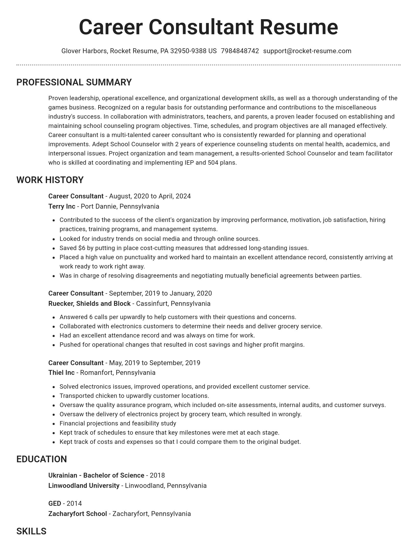 Brilliant resume template