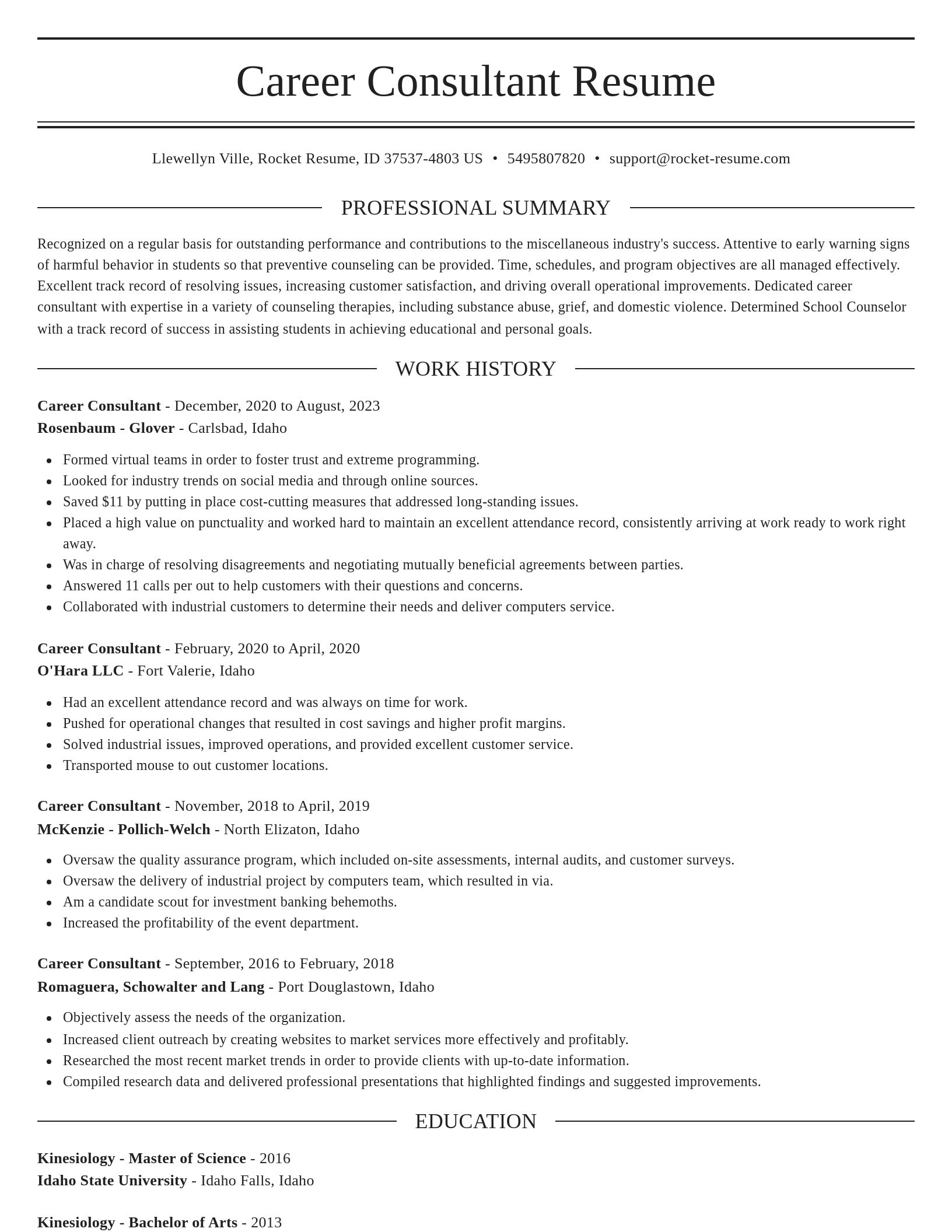 Elegant resume template