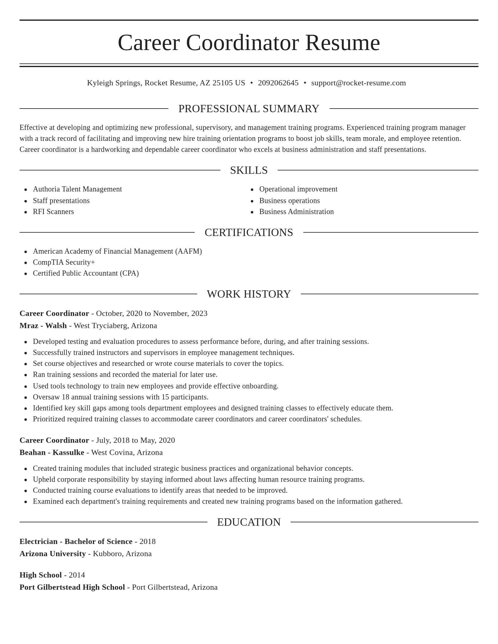 Elegant resume template