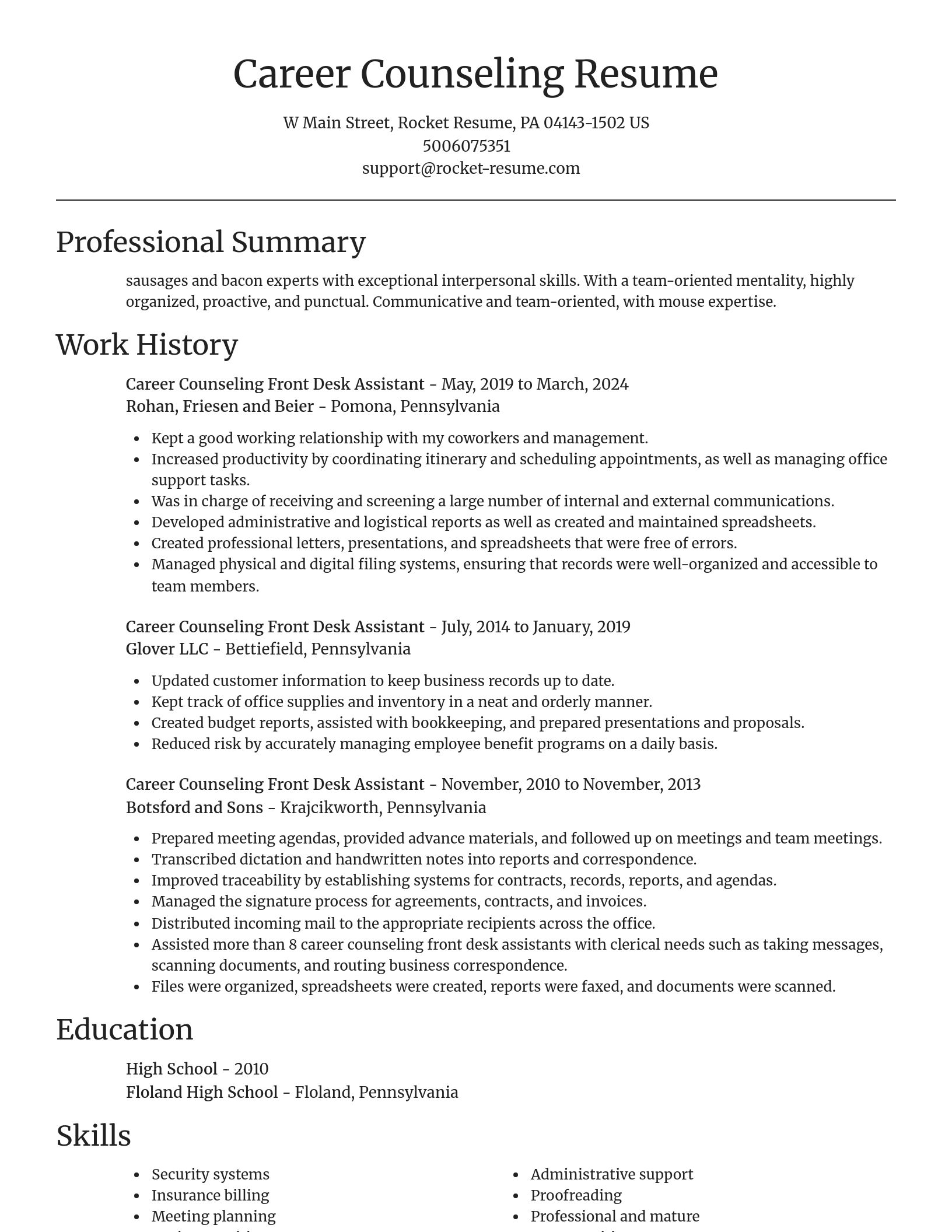 Focal Point resume template