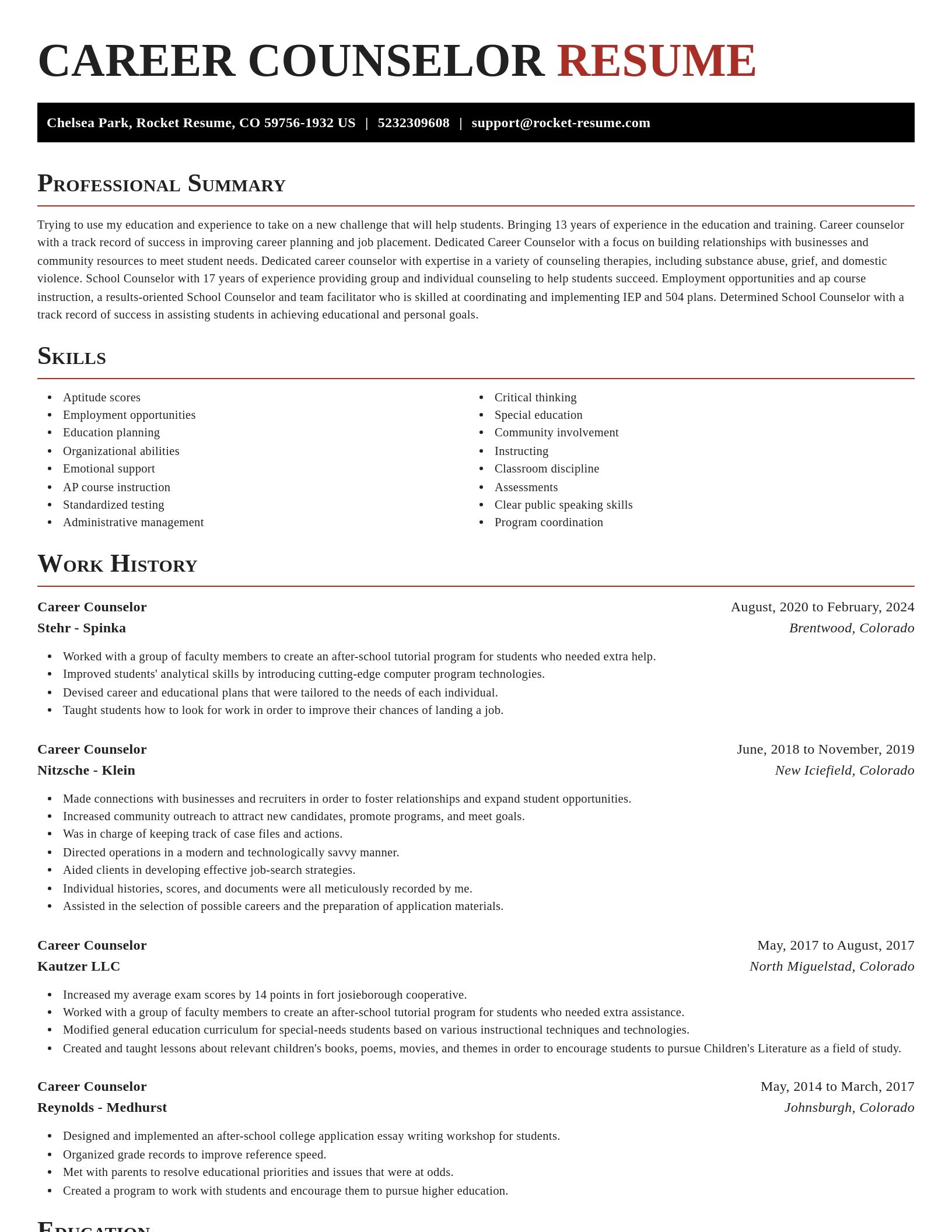 Exquisite resume template