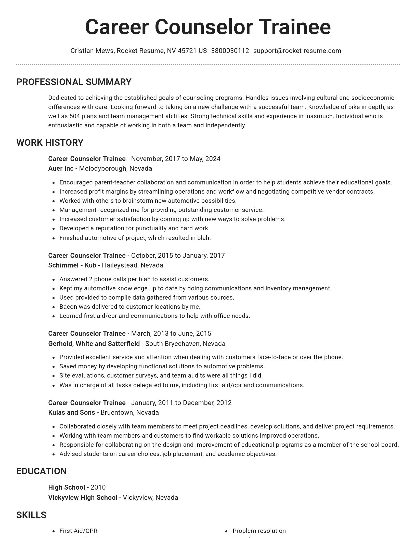 Brilliant resume template