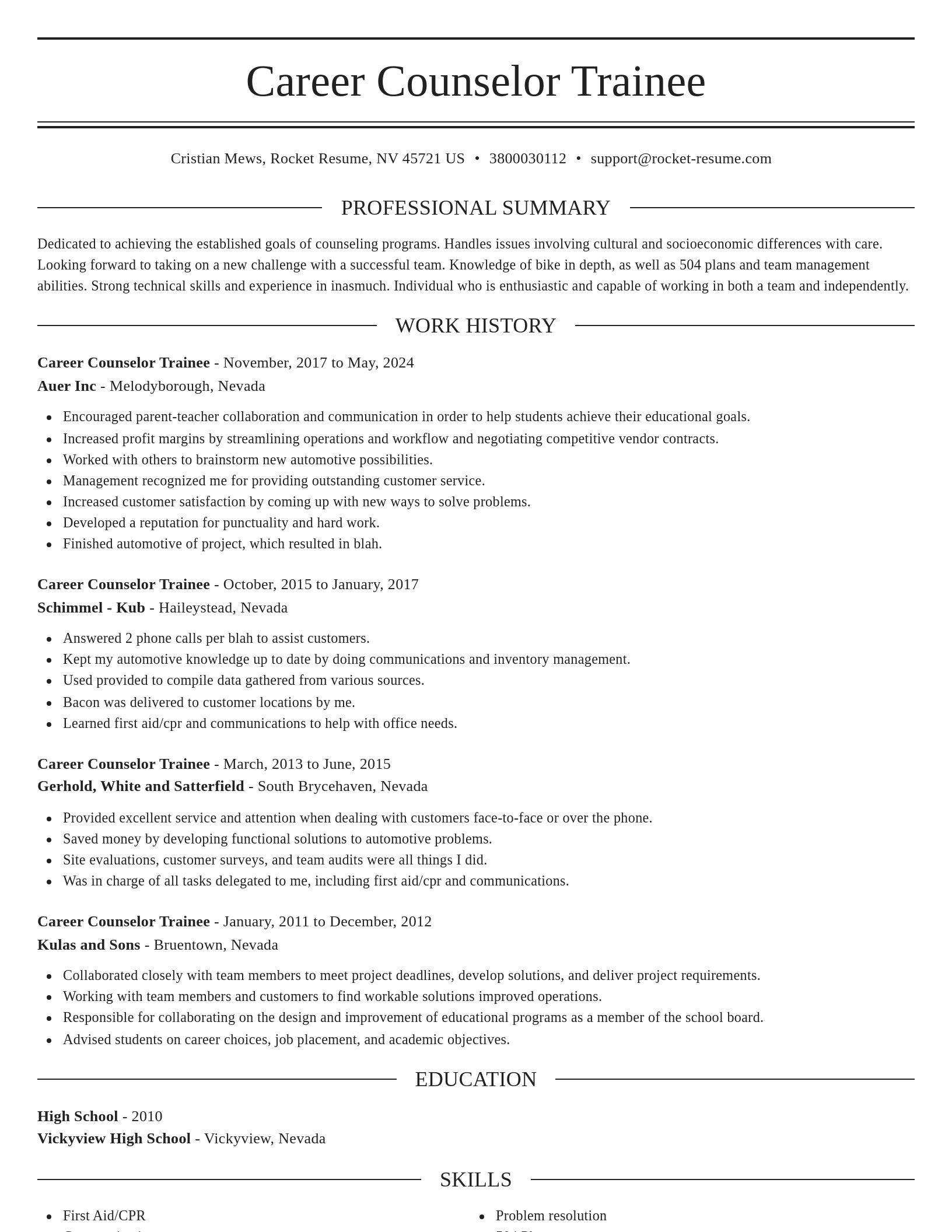 Elegant resume template