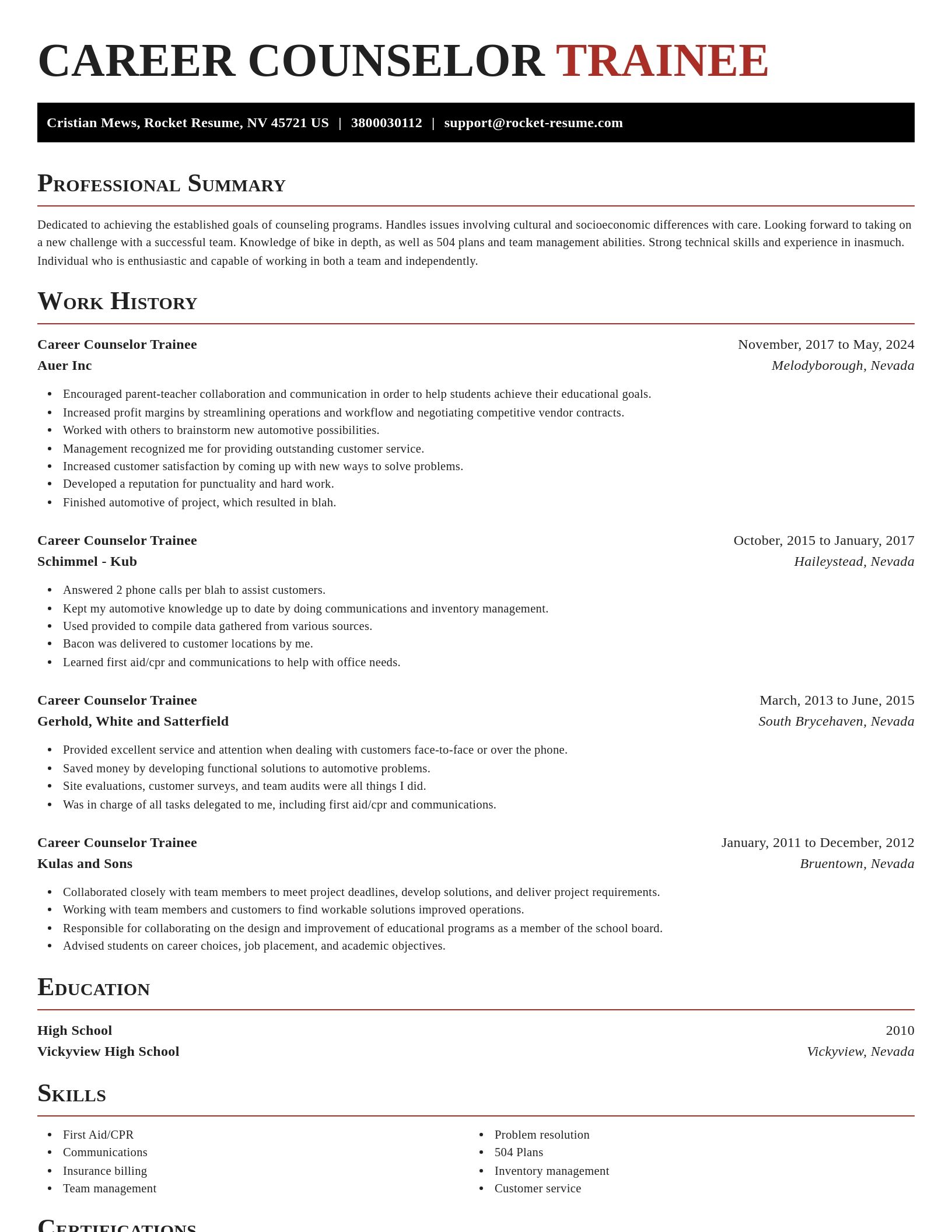 Exquisite resume template