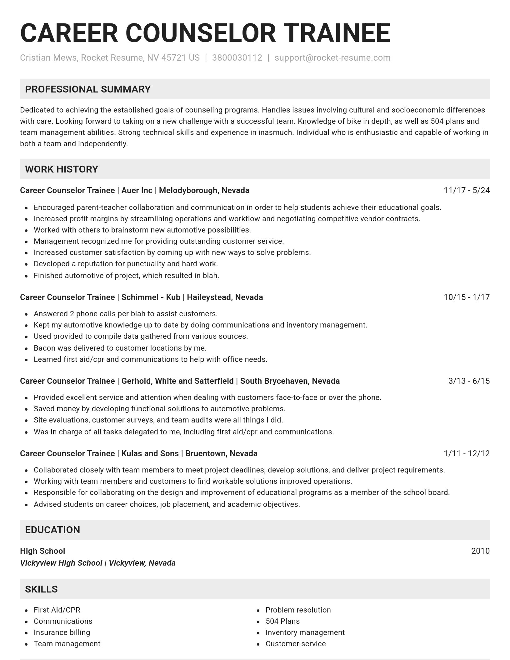 Genius resume template