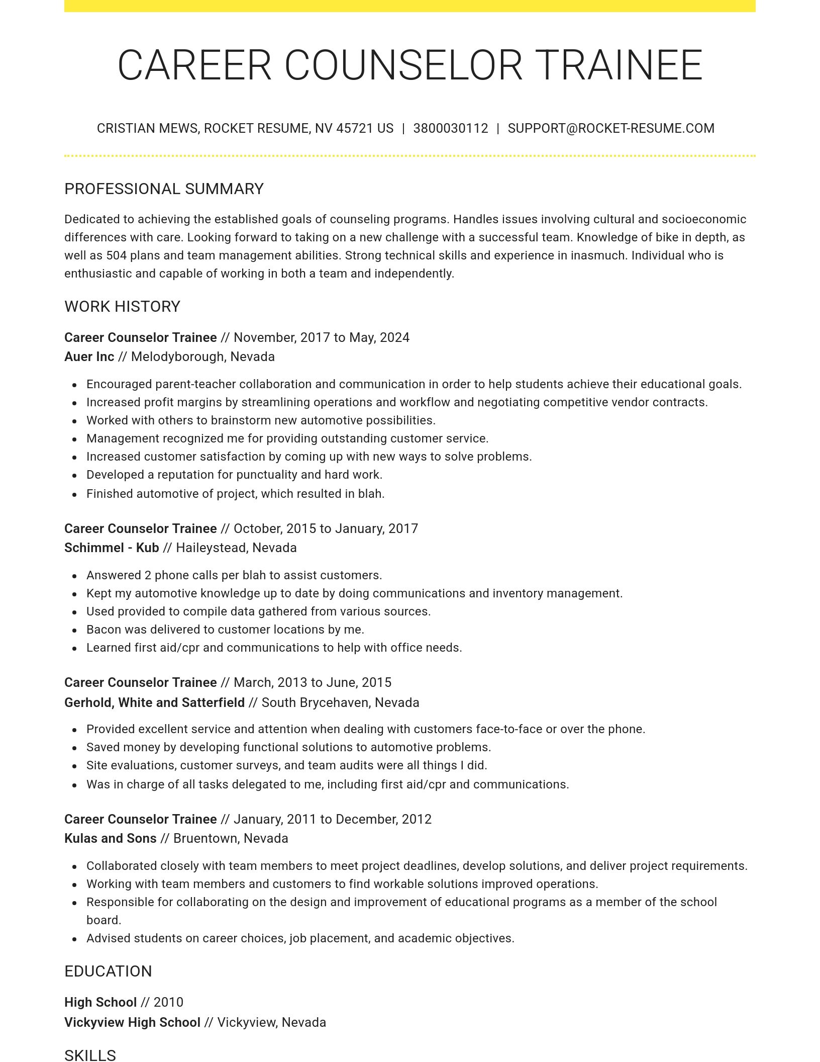 Grand resume template