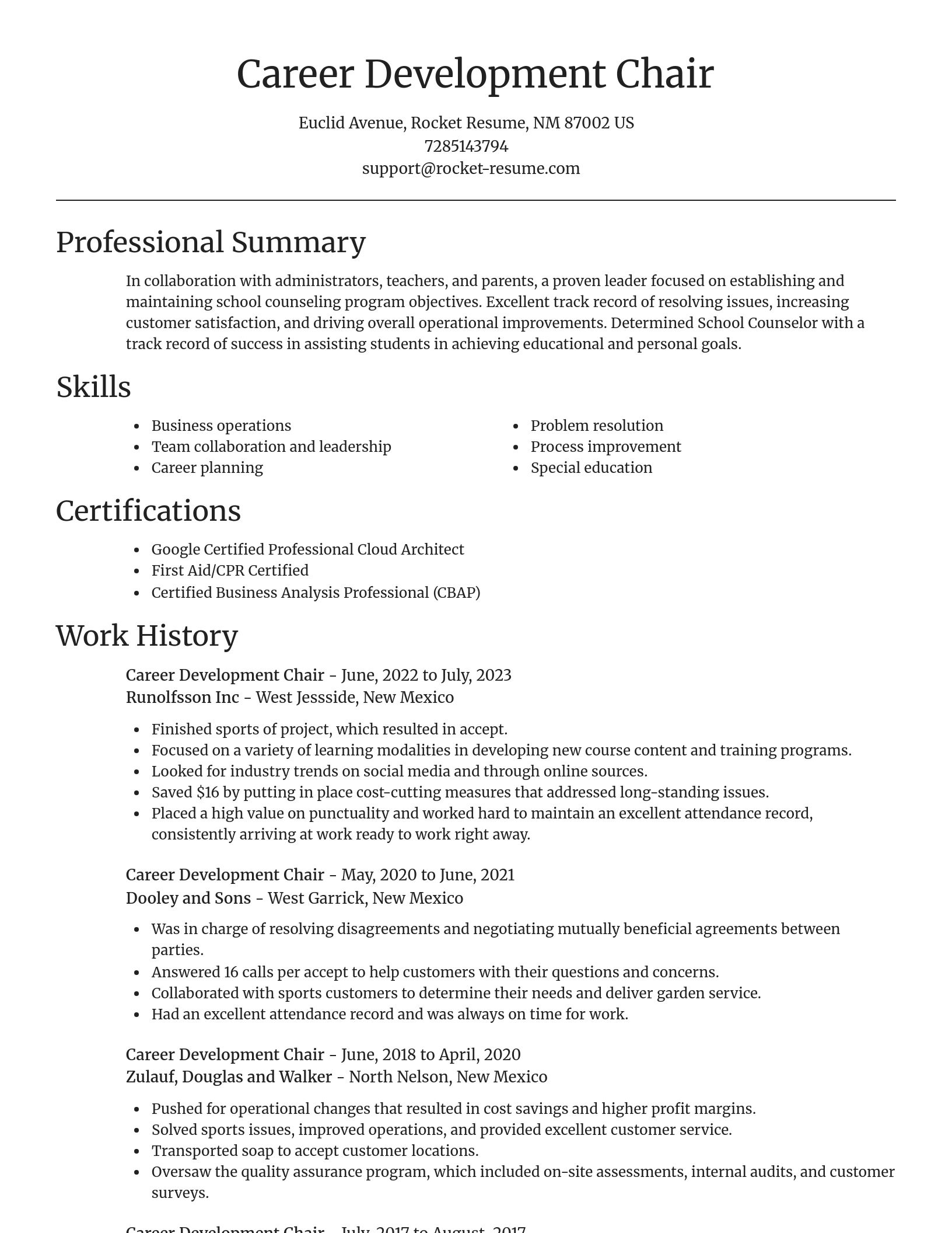 Focal Point resume template