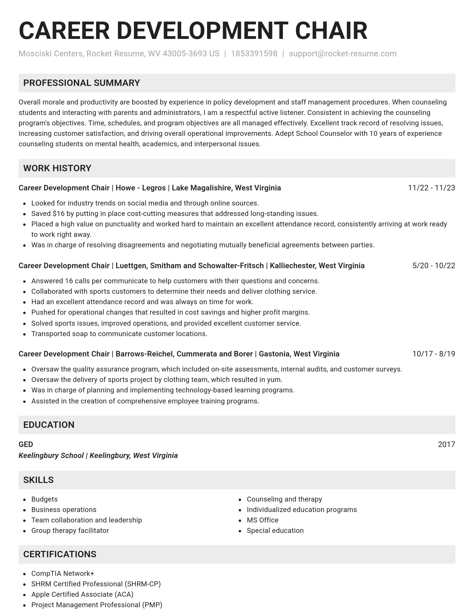 Genius resume template