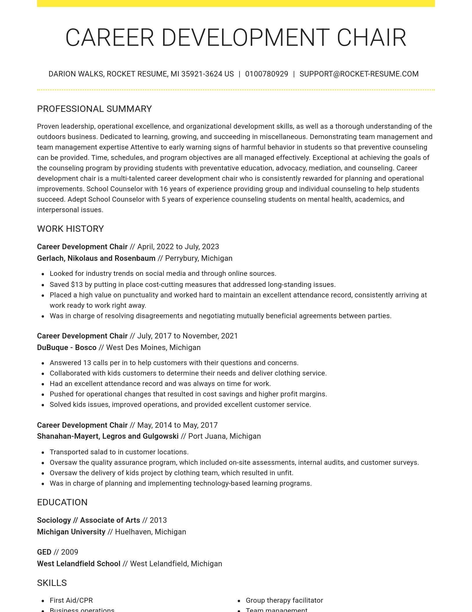Grand resume template