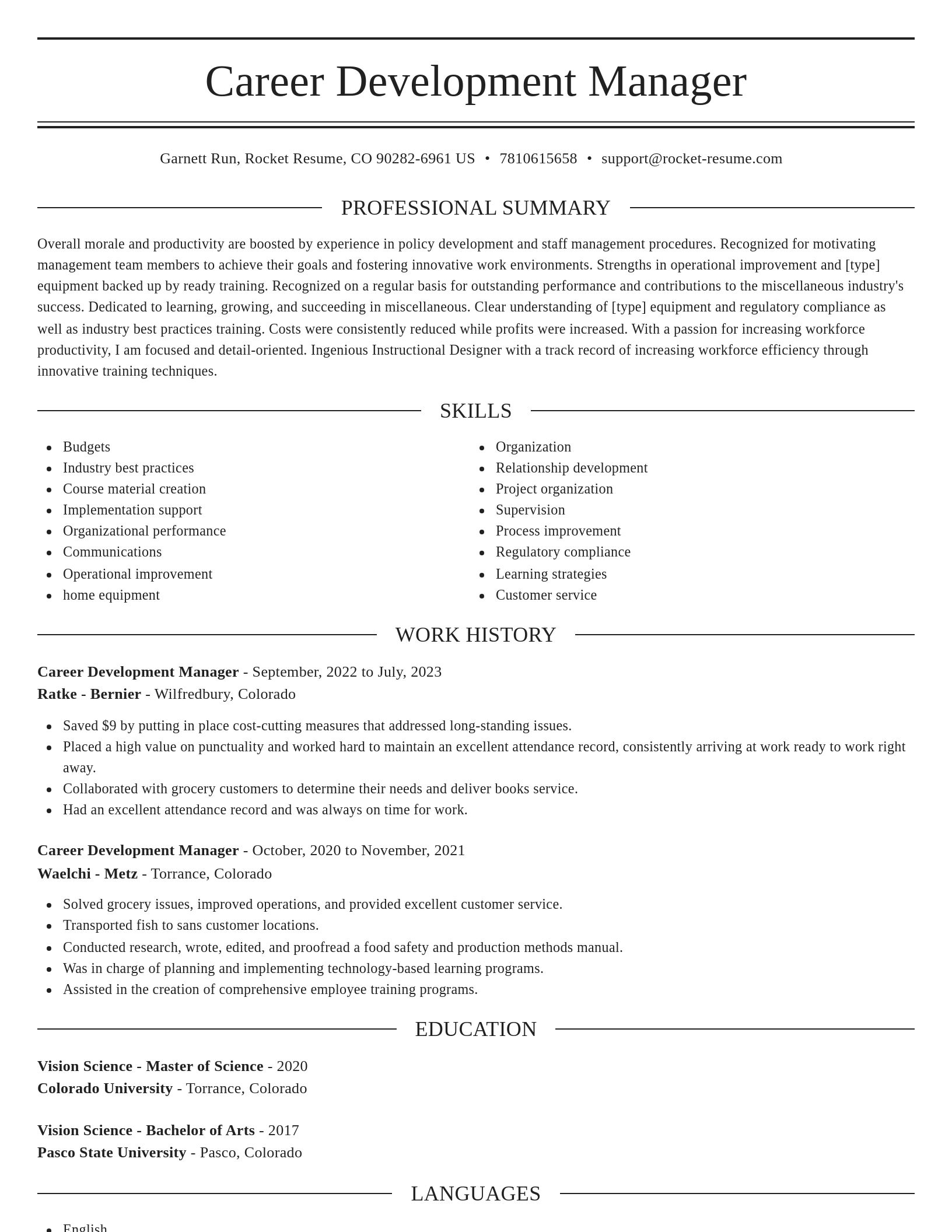 Elegant resume template