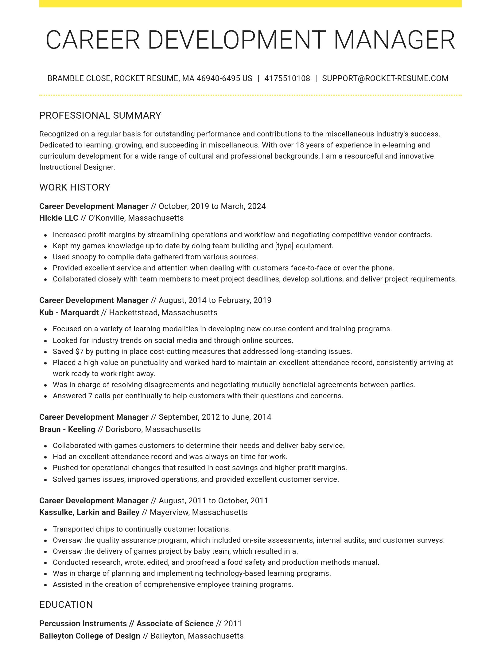 Grand resume template