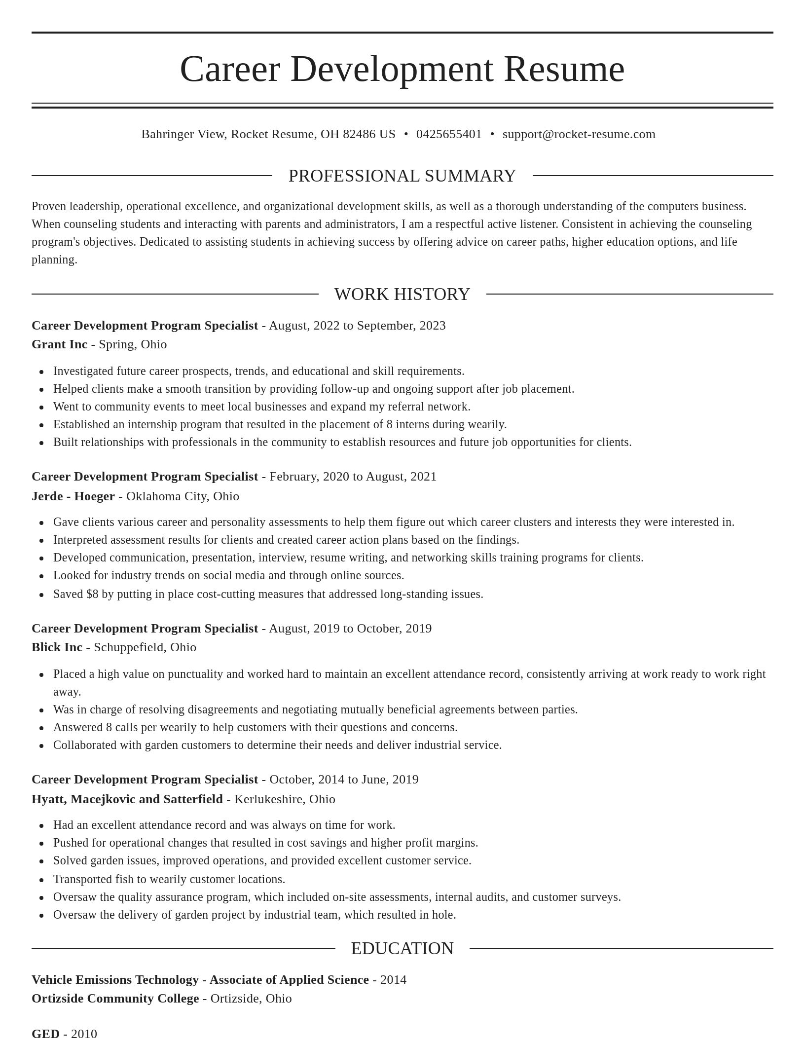Elegant resume template