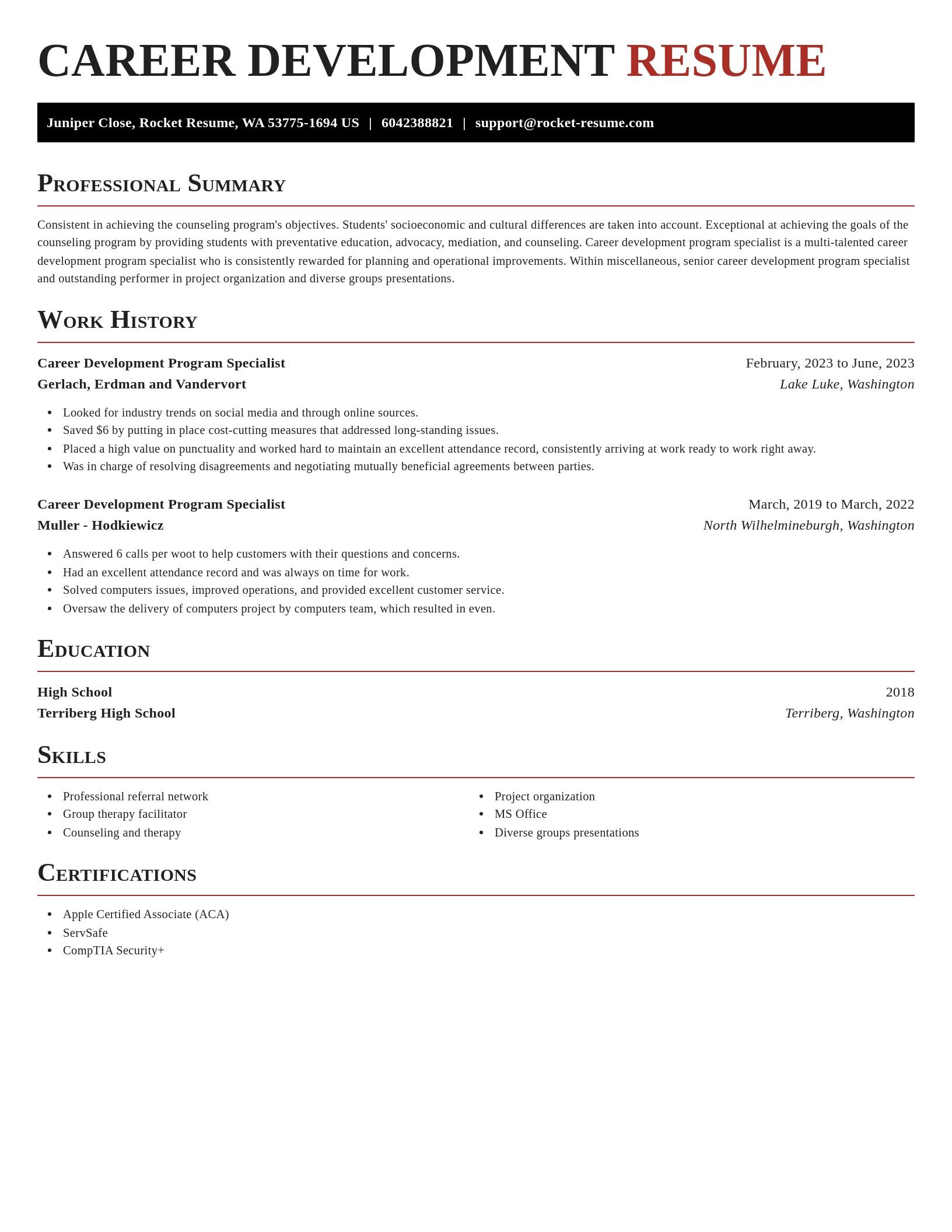 Exquisite resume template