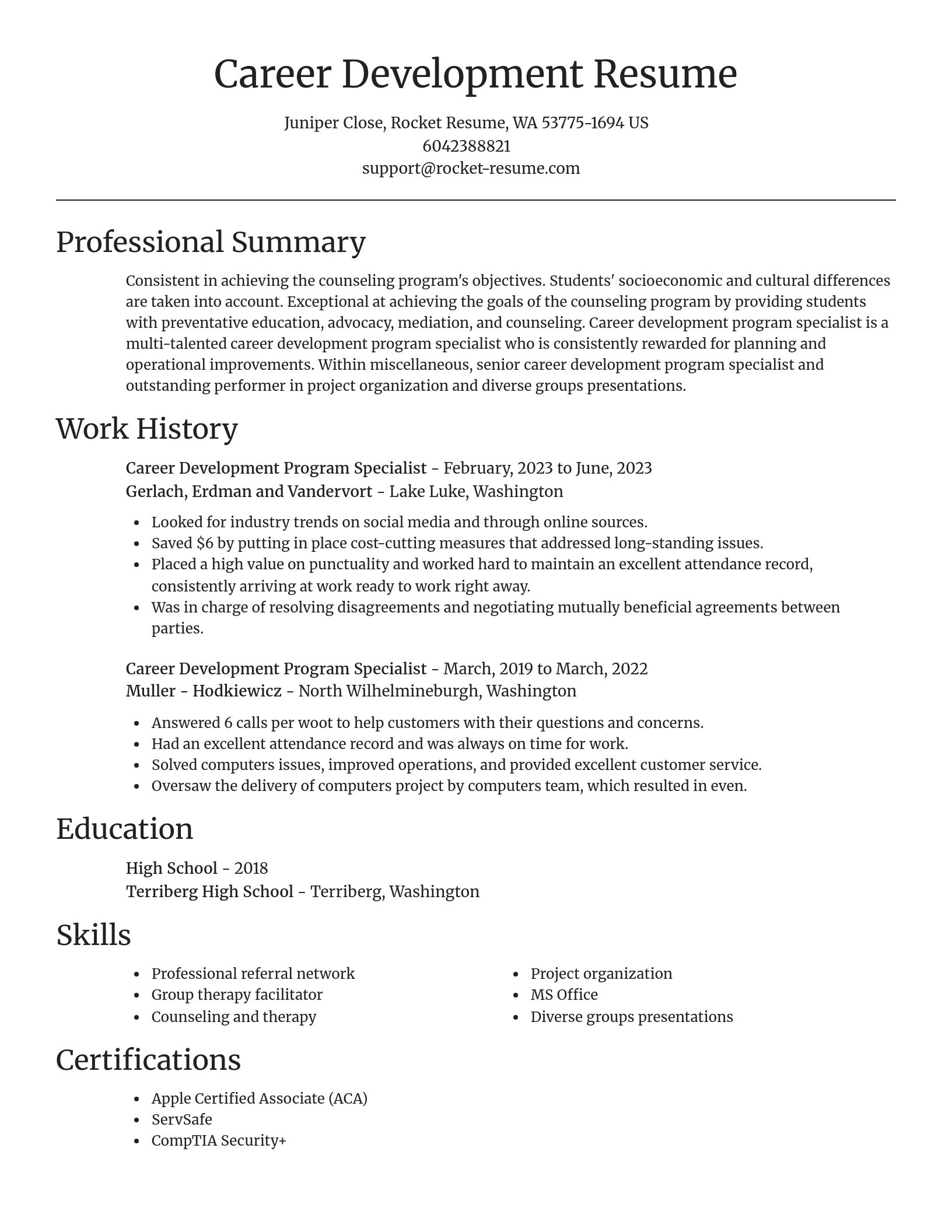 Focal Point resume template