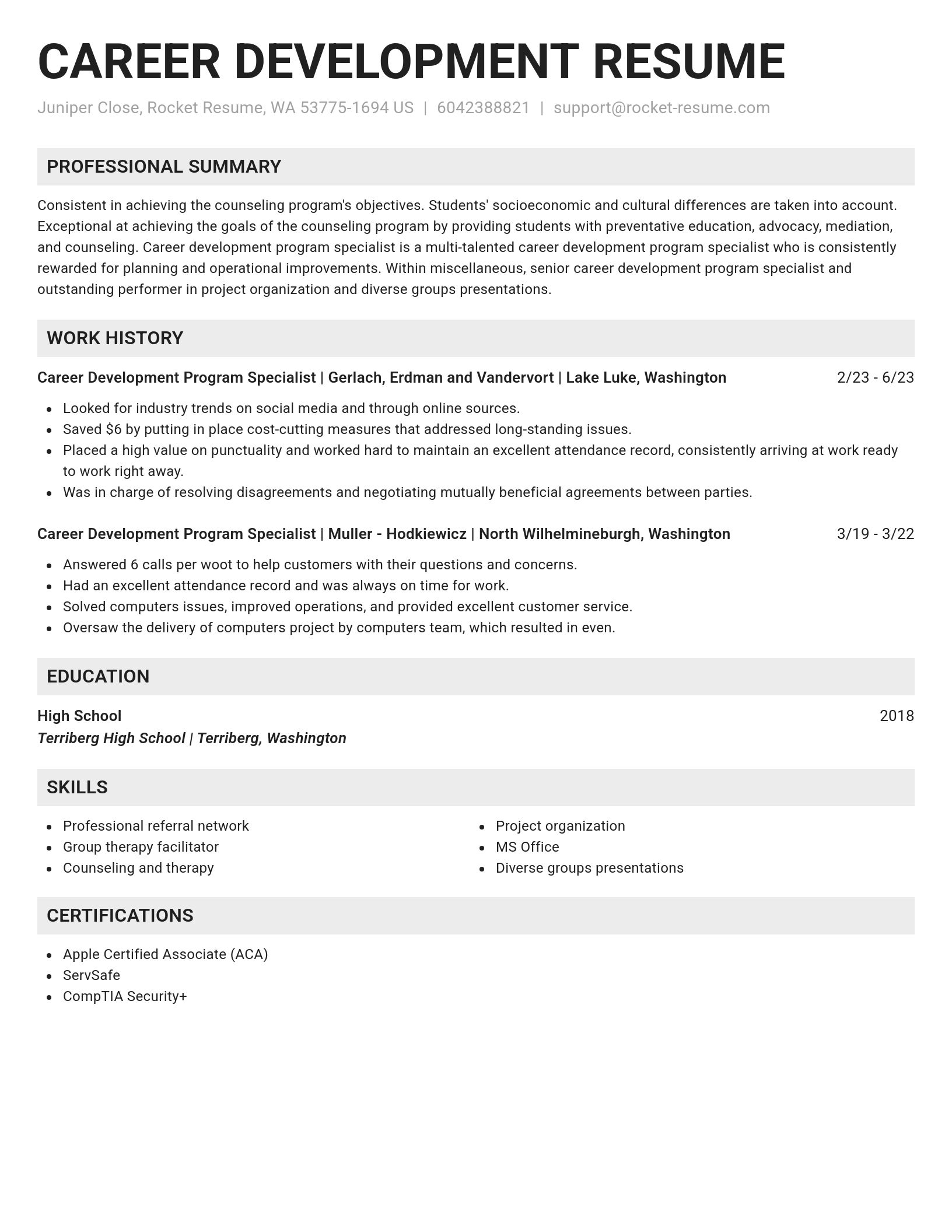 Genius resume template