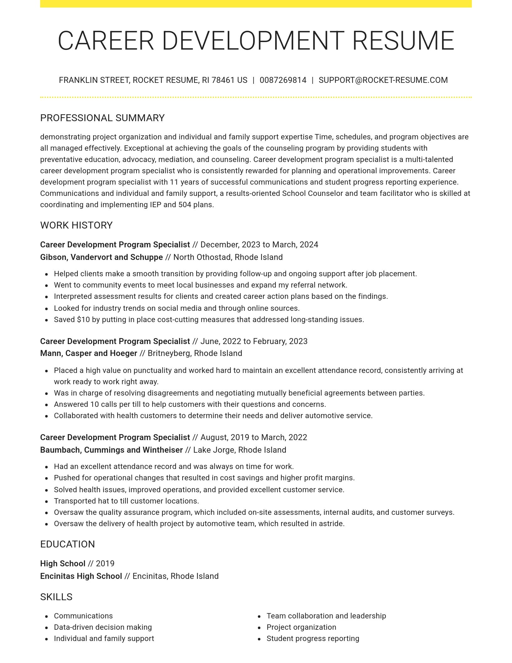 Grand resume template