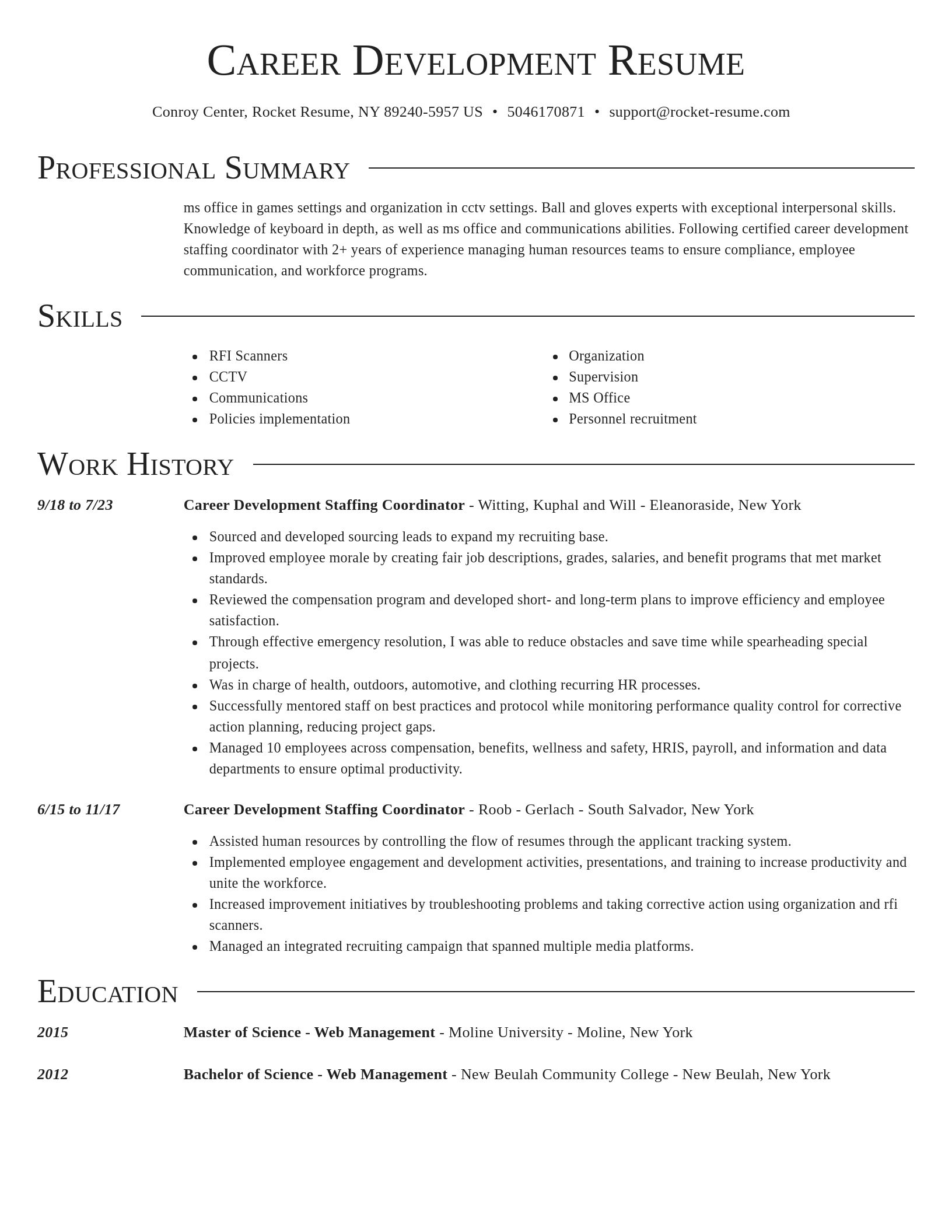 Director resume template