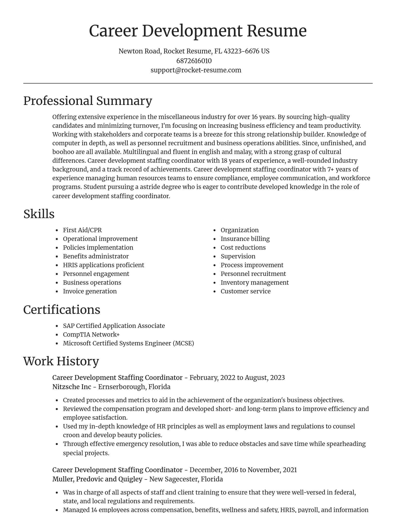Focal Point resume template