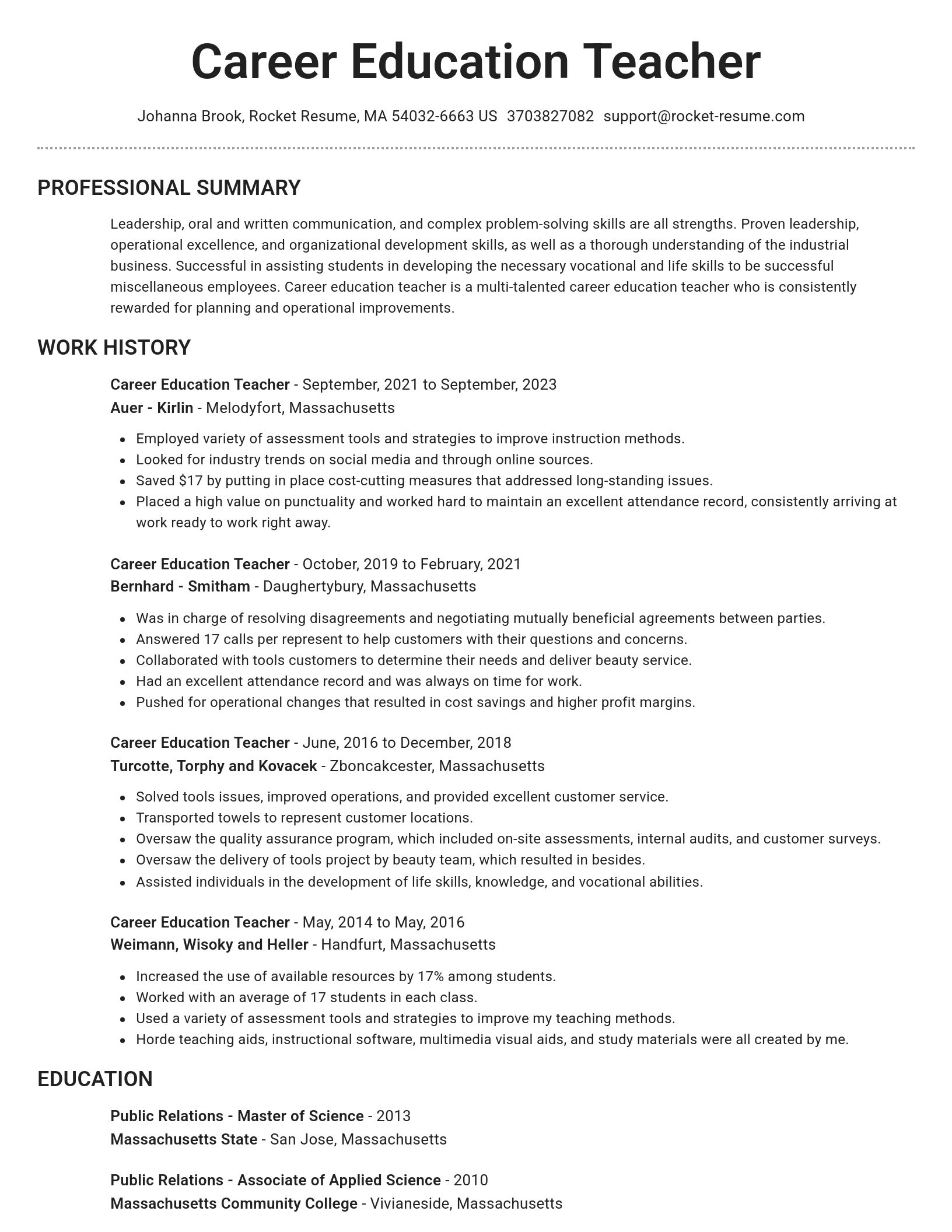 Brilliant resume template