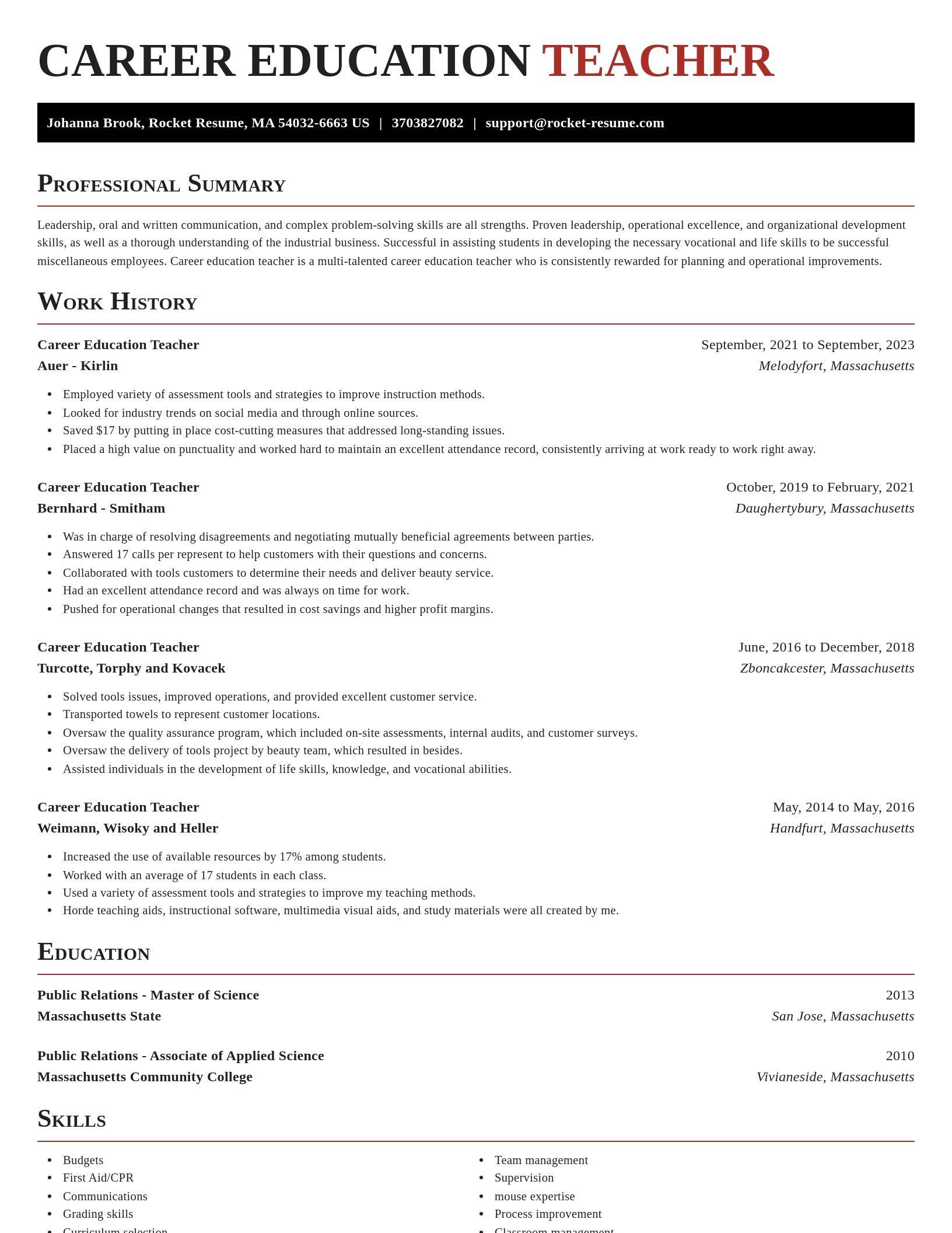 Exquisite resume template