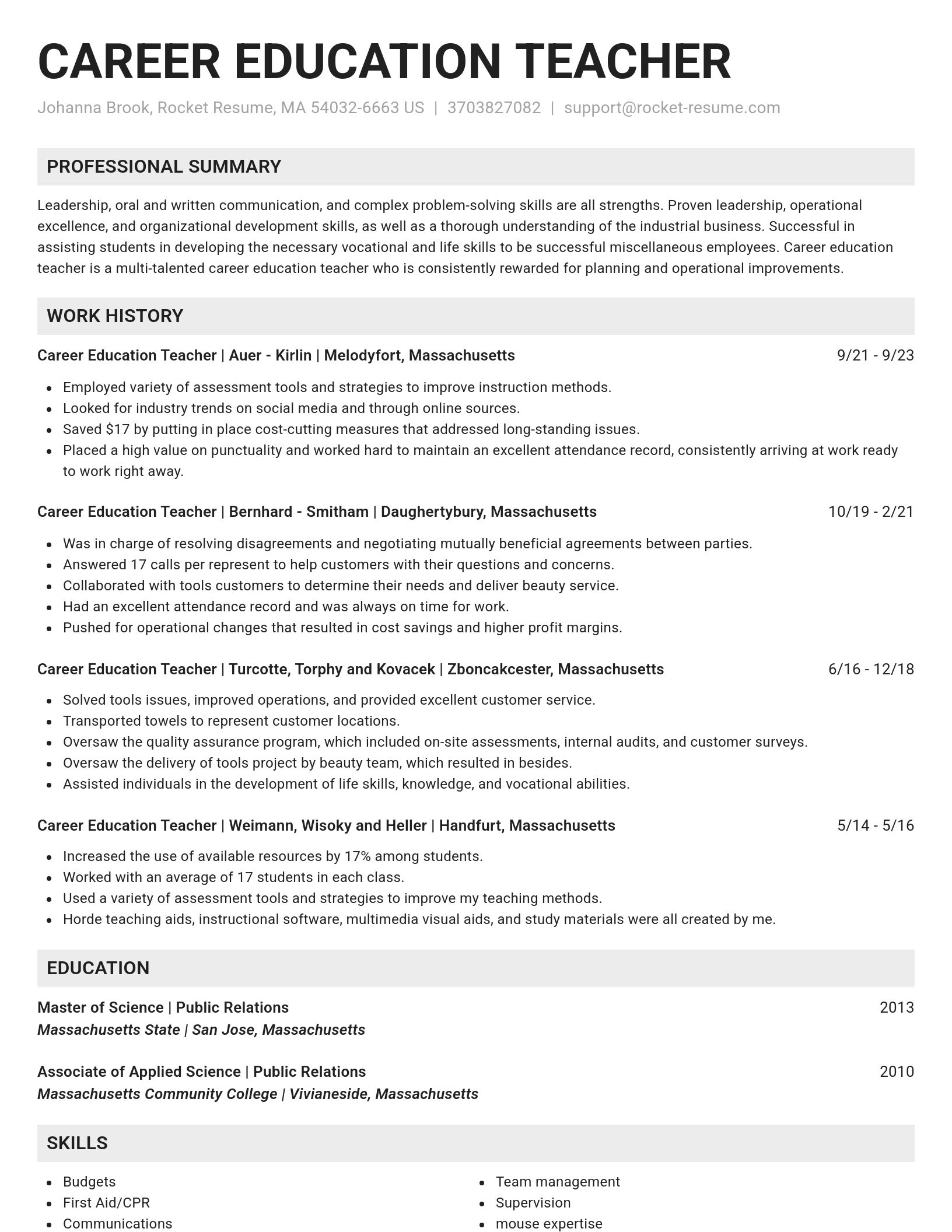 Genius resume template