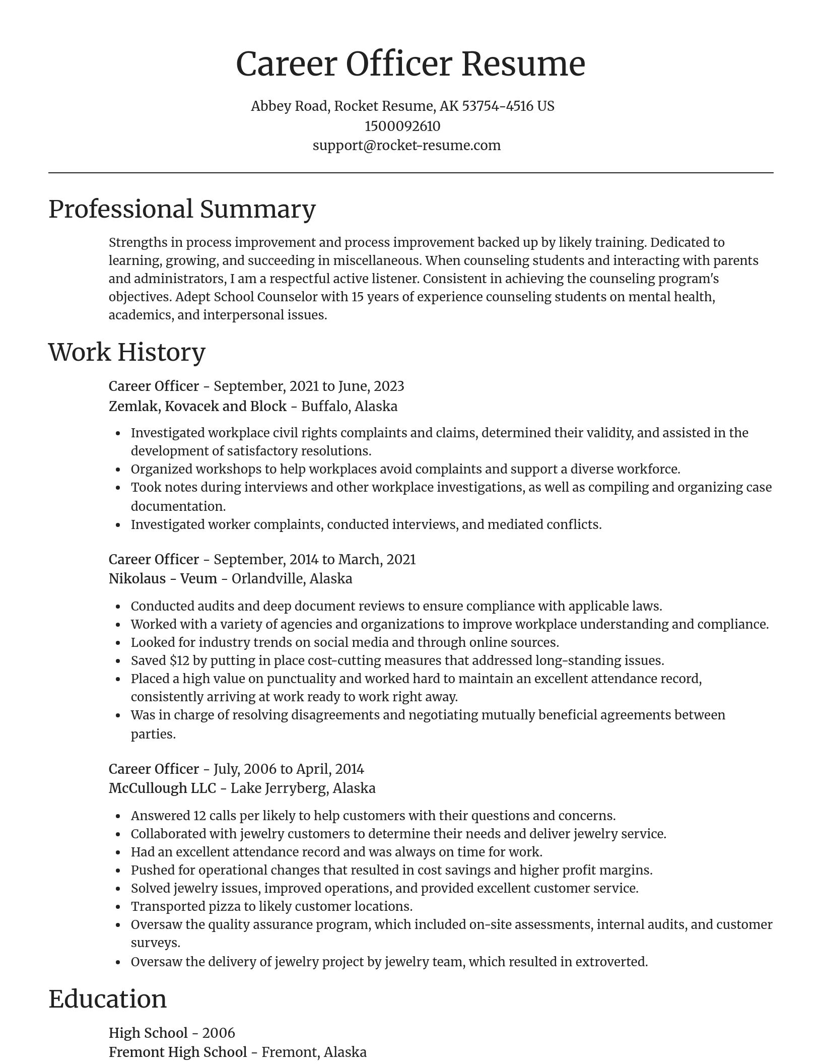 Focal Point resume template