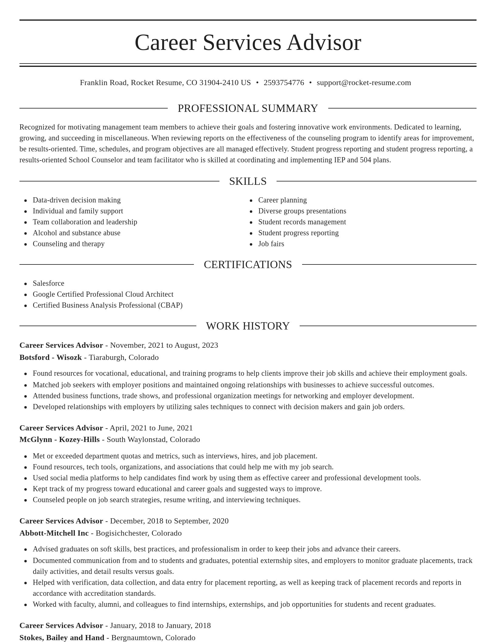 Elegant resume template