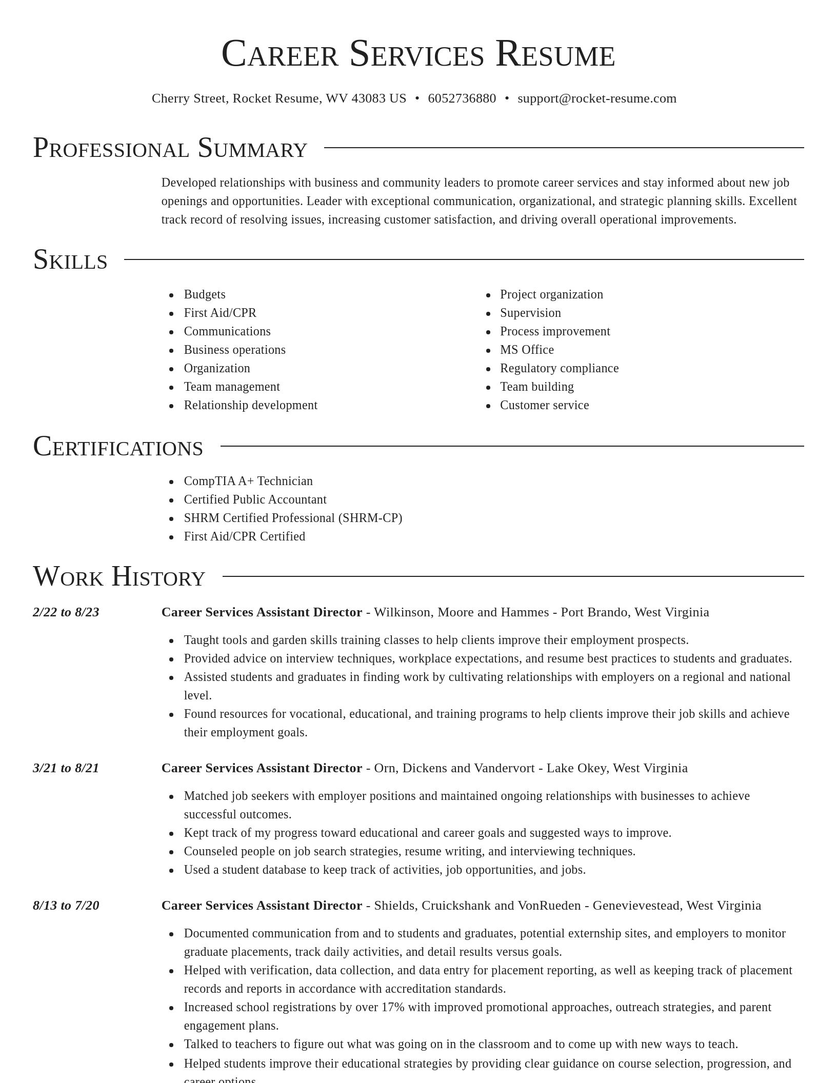 Director resume template