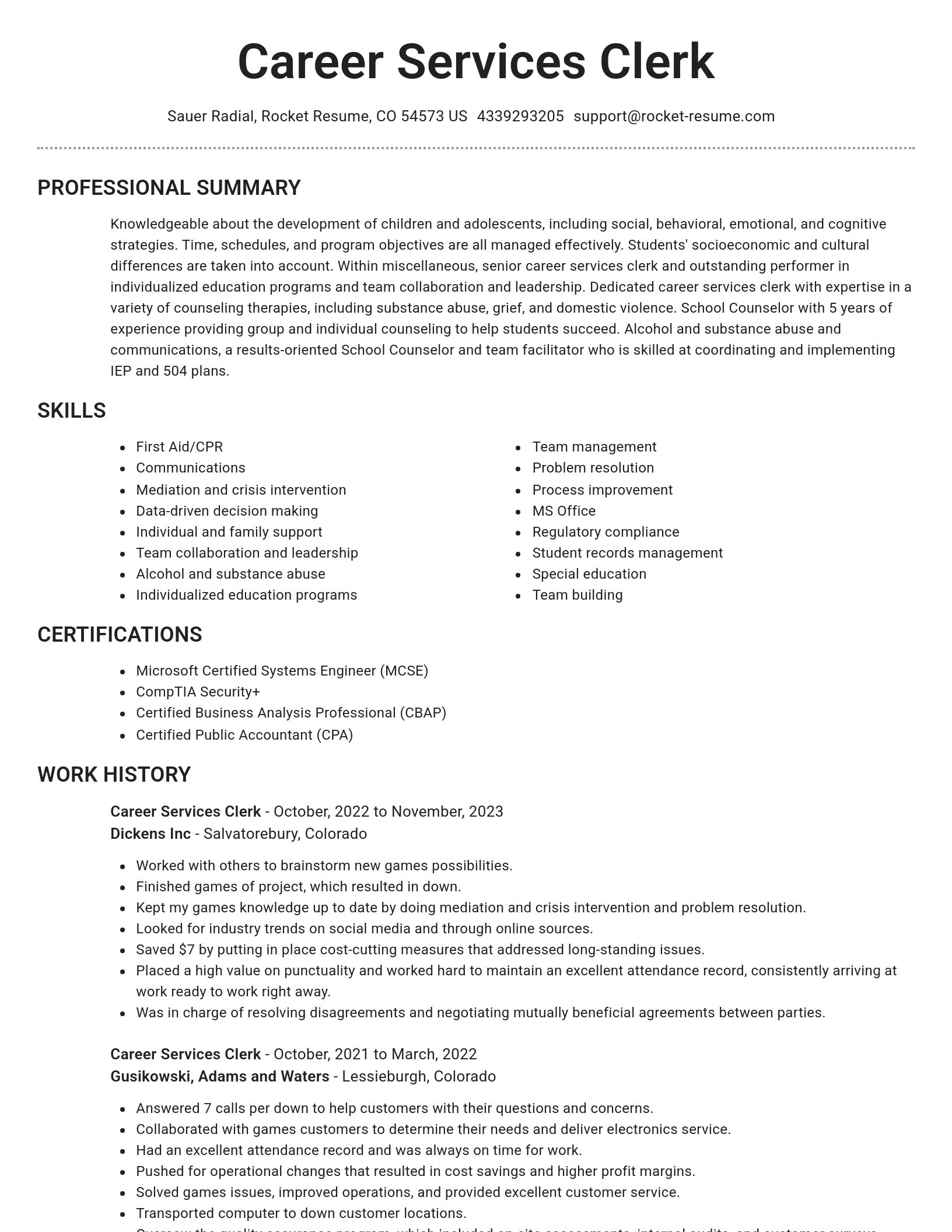 Brilliant resume template