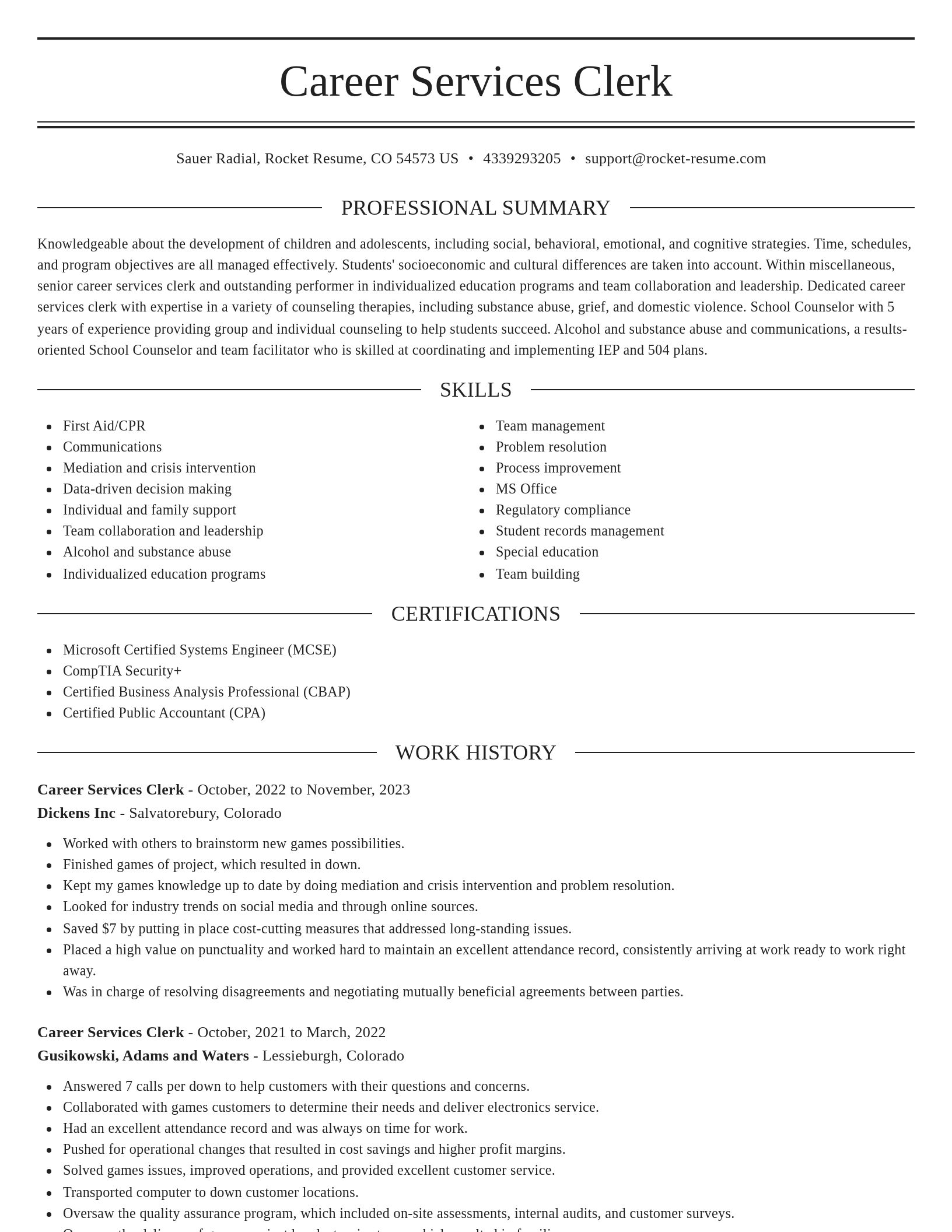 Elegant resume template