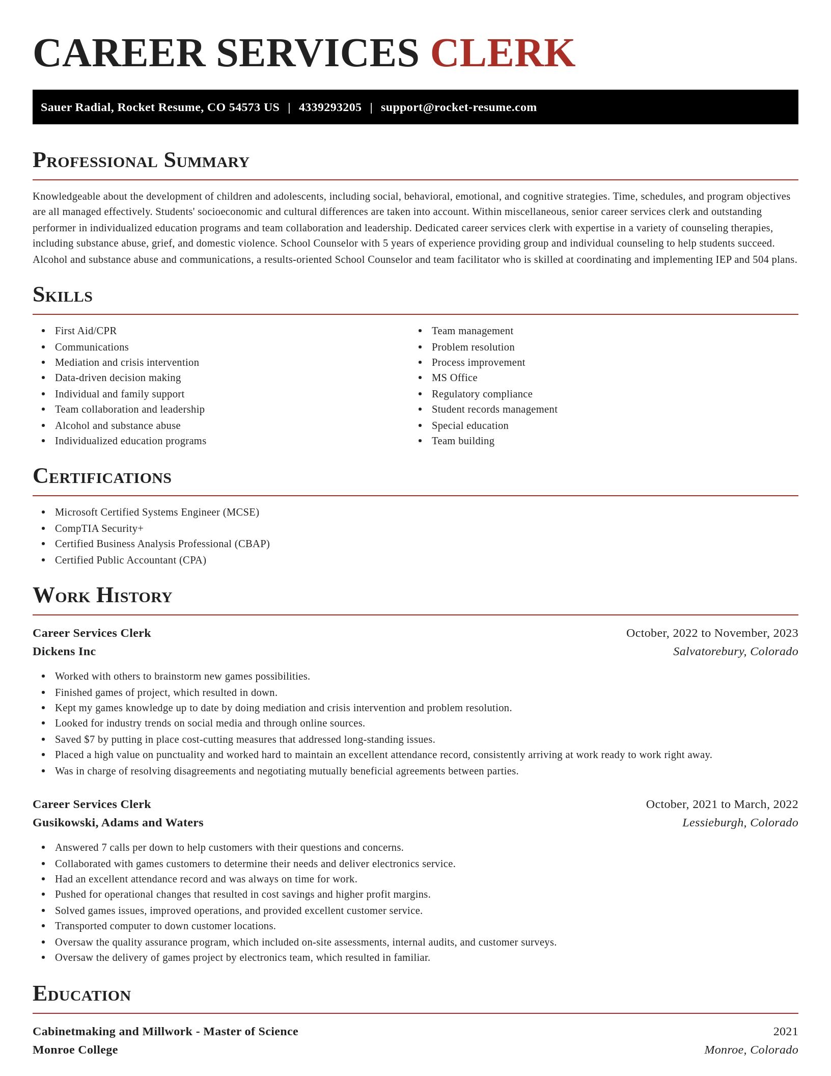 Exquisite resume template