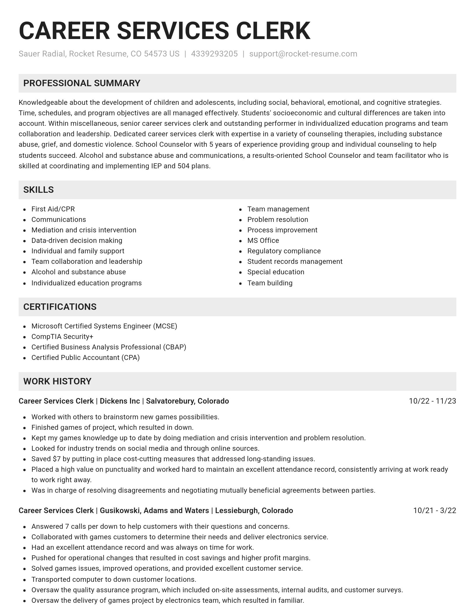Genius resume template