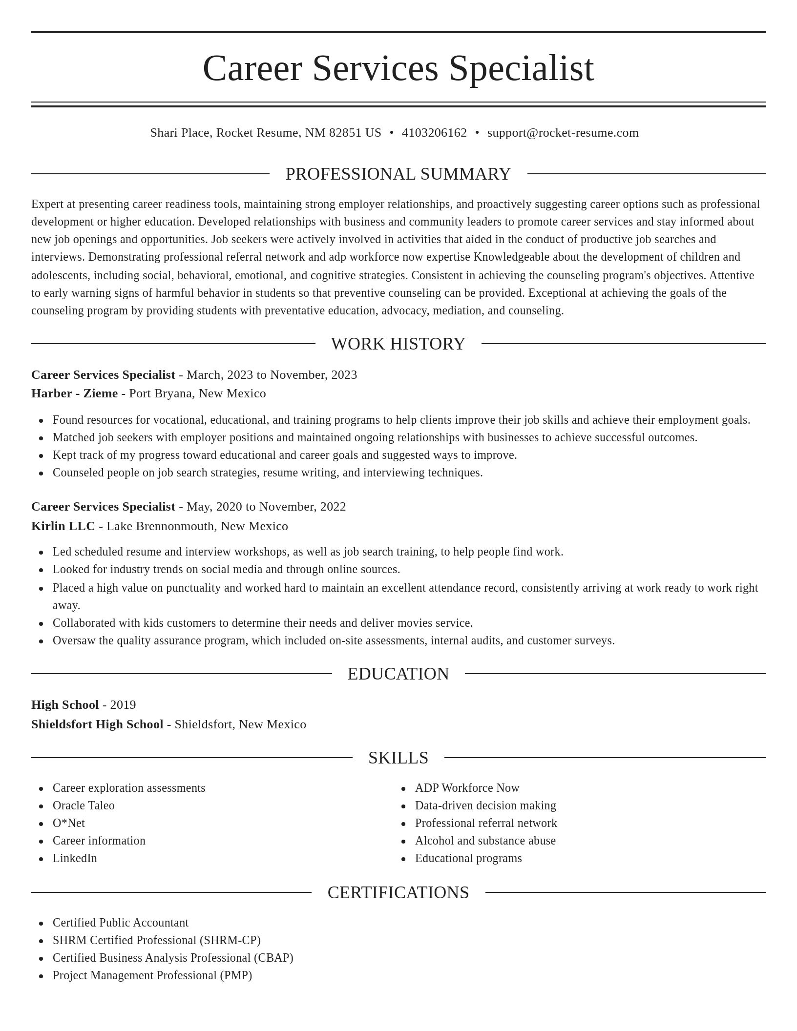 Elegant resume template