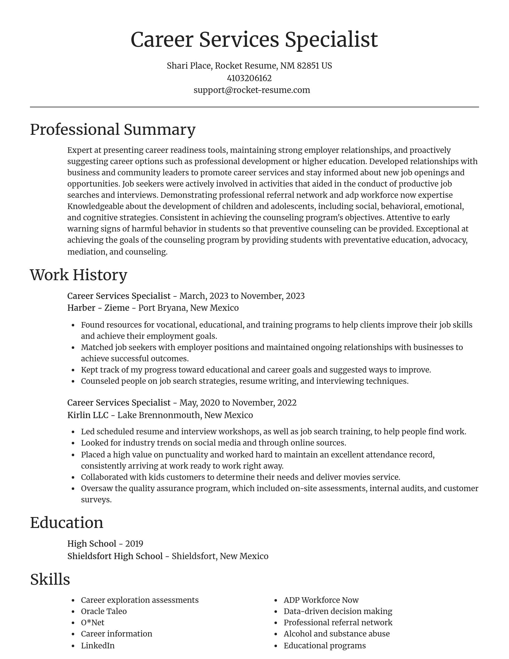 Focal Point resume template