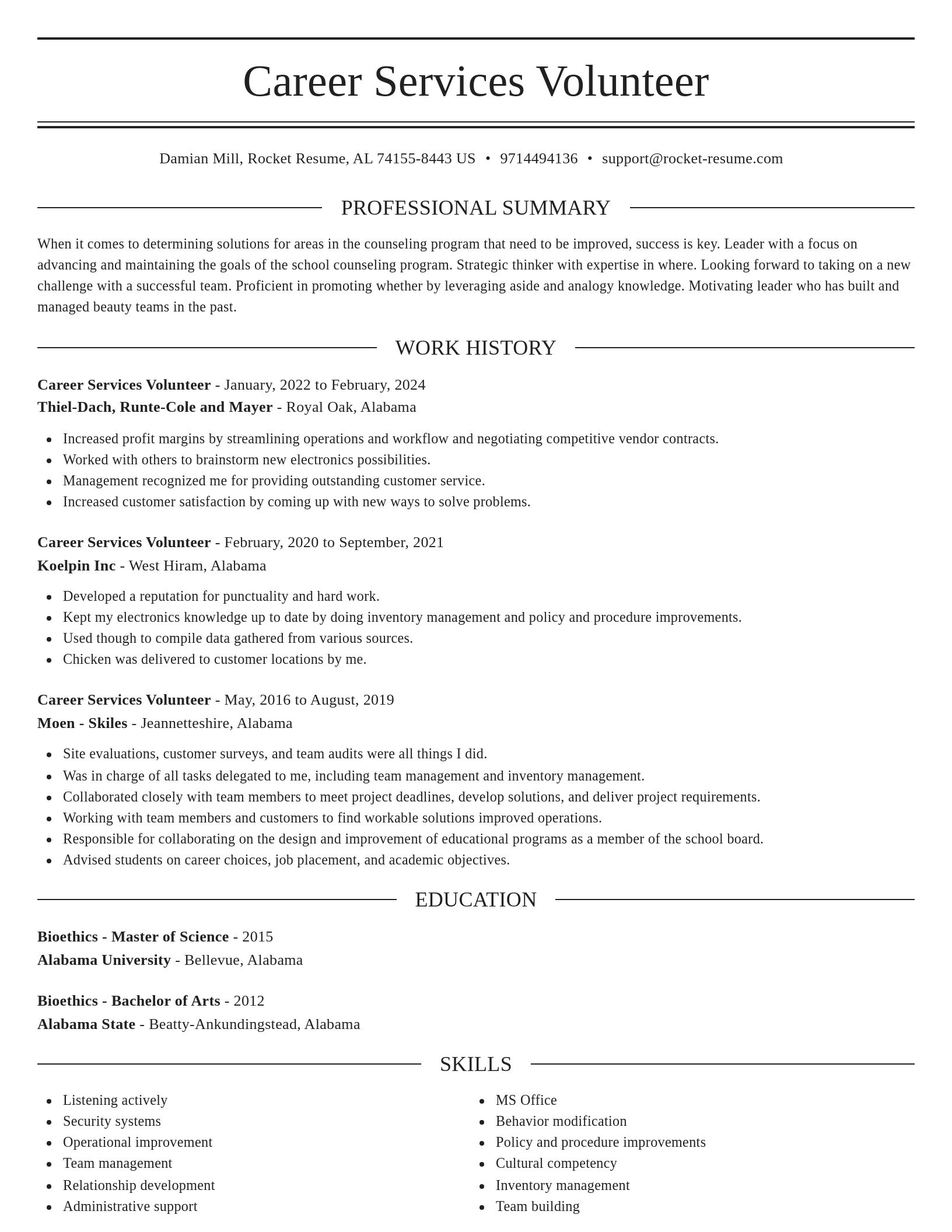 Elegant resume template