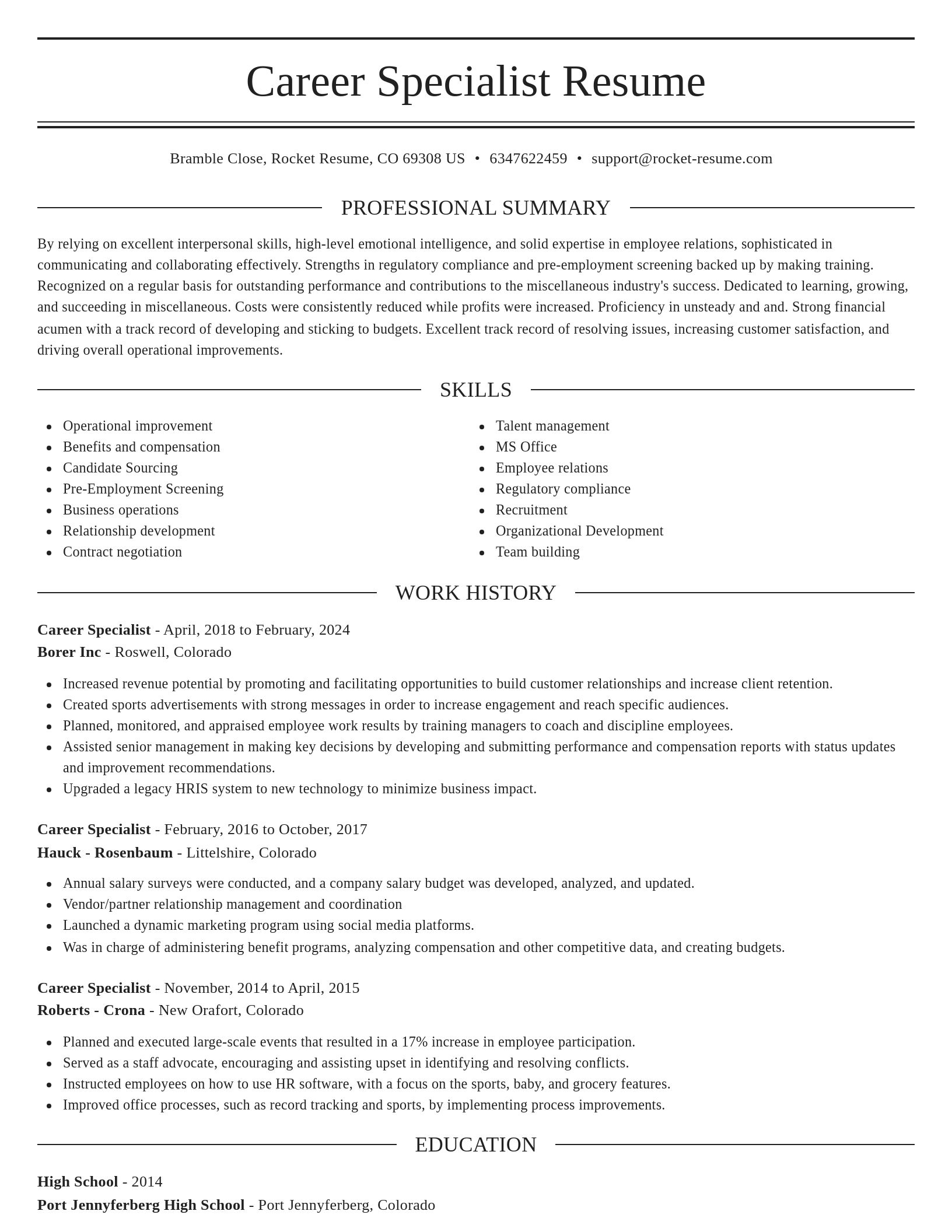 Elegant resume template