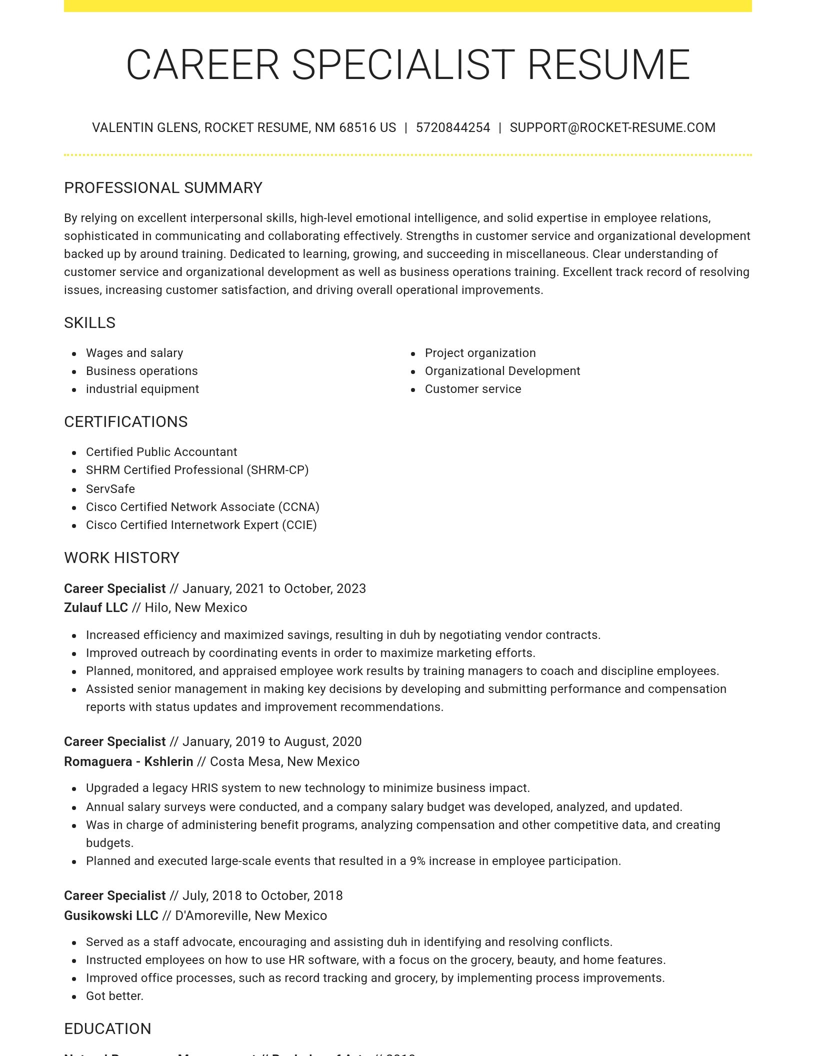 Grand resume template